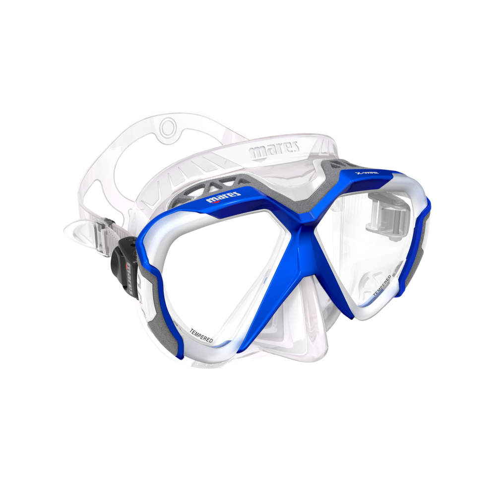 Mares X Wire Scuba Diving Mask - Anti-Fog, UV Protection, Wide View for Snorkeling & Underwater Exploration