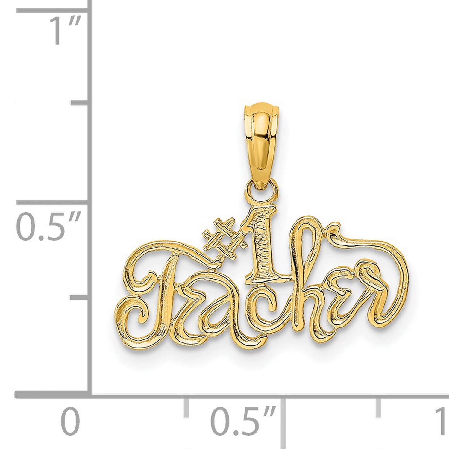 #1 Best Selling 14k Yellow Gold Teacher Charm Pendant - Perfect Gift for Educators, Appreciation Jewelry for Teachers, Graduation, Retirement & Special Occasions