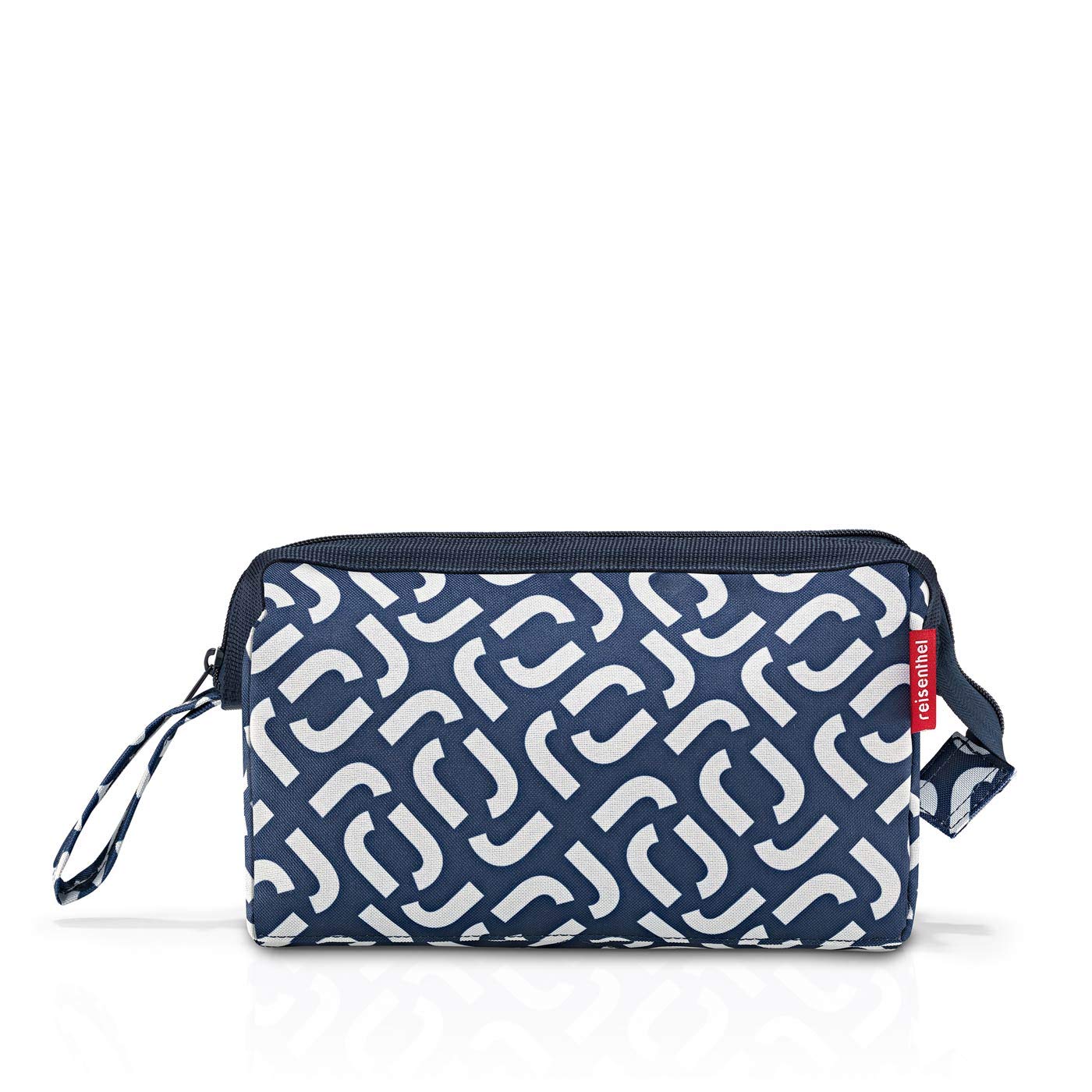 Reisenthel Travel Cosmetic Toiletries Bag - Structured Pouch with Wrist Strap, Signature Navy Blue - Perfect for Travel, Gym & Daily Essentials Organization