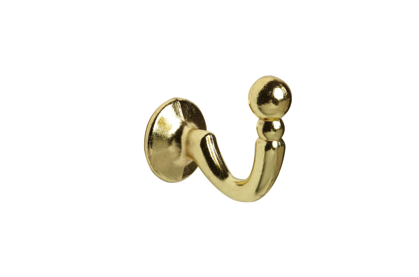 Speedy Accessories Palma Curtain Tie Back Hooks - 2 Pack Bright Brass Hooks for Window Drapes & Sheers - Perfect for Living Room, Bedroom & Home Decor