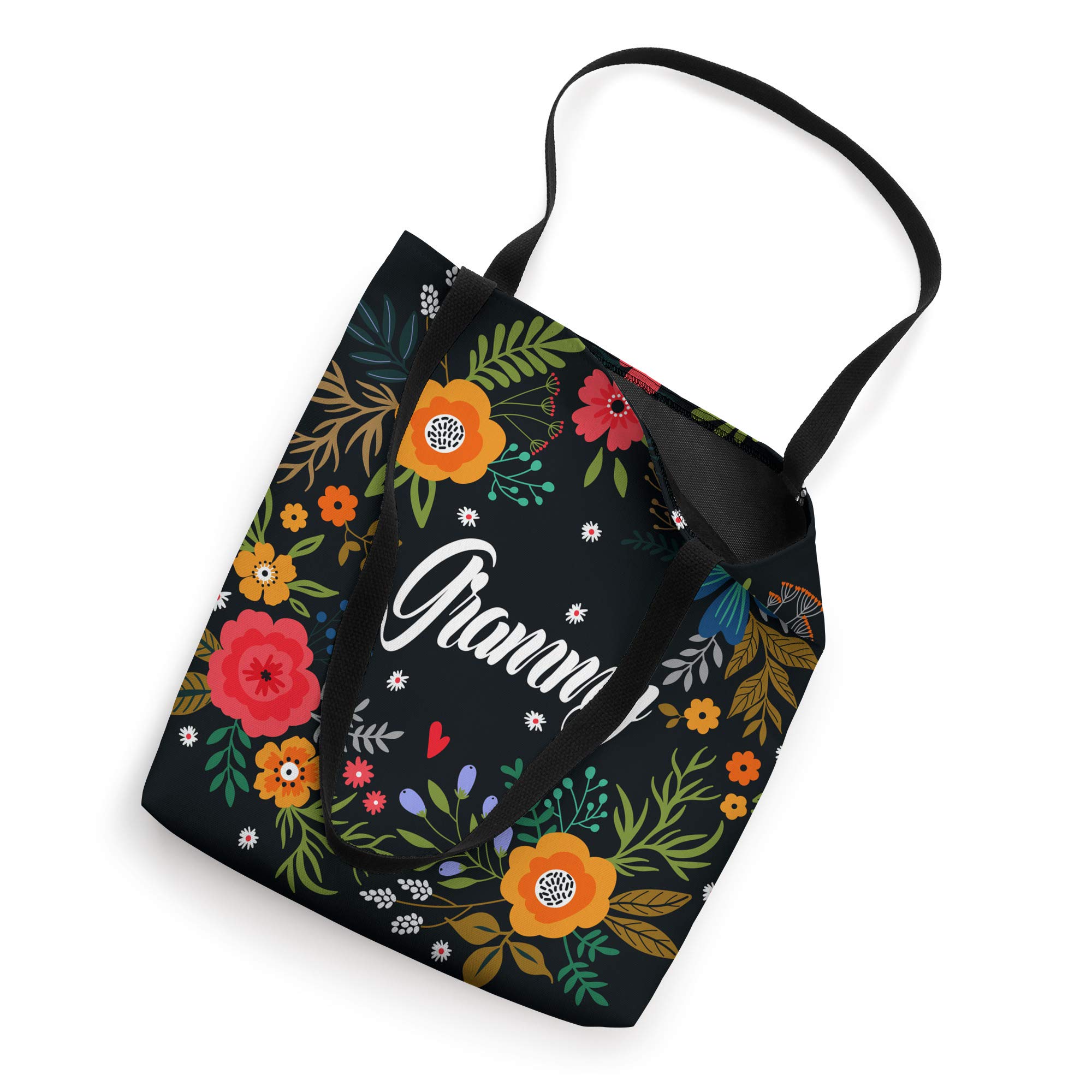 Floral Grammy Tote Bag - Cute & Stylish Gift for Grandmother - Perfect for Shopping, Travel & Daily Use