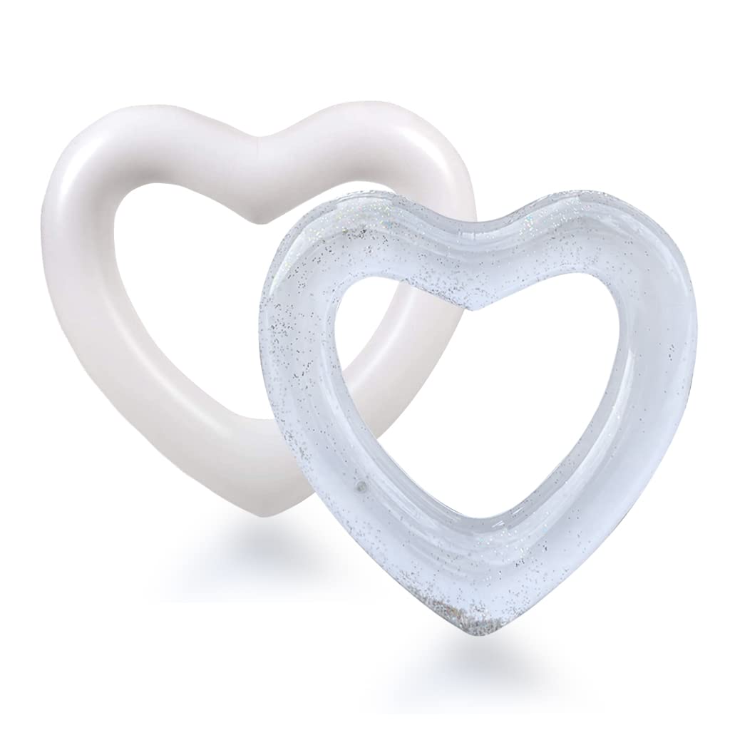 Inflatable Heart Pool Float - Sweet Love Swim Ring Lounger for Summer Water Fun, Beach & Pool Party (Kids & Adults) - Perfect for Relaxing, Photo Props & Romantic Getaways