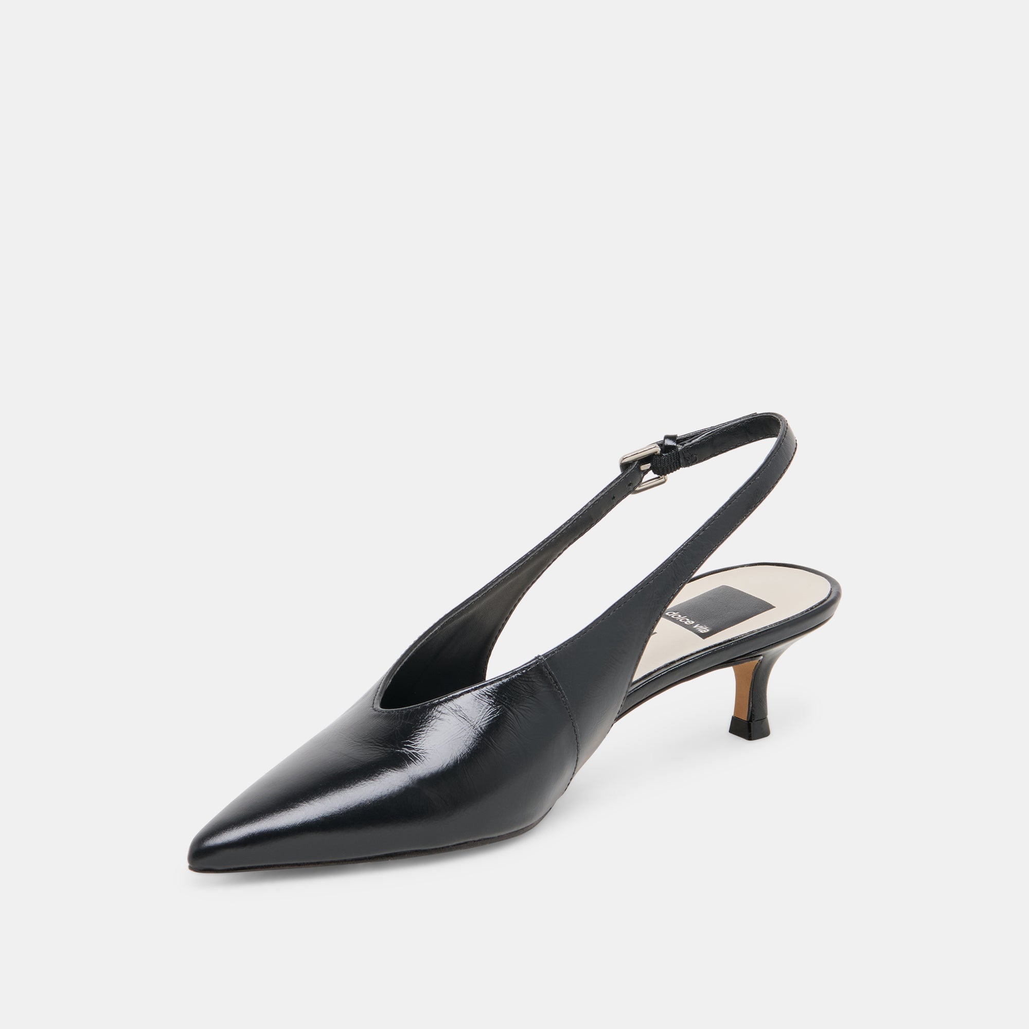 ALENNA Women's High Heels - Midnight Crinkle Patent Leather Pumps for Party, Wedding & Evening Wear - Stylish & Comfortable Dress Shoes