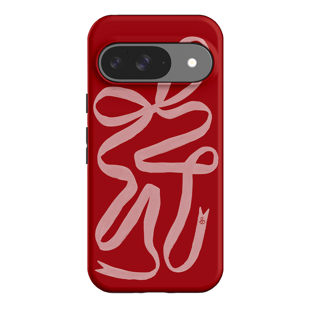 Cupid's Bow Ribbon Phone Case for iPhone & Samsung - Elegant Valentine's Day Gift for Her, Romantic Couple Accessory | Perfect for Dating, Anniversaries & Special Occasions