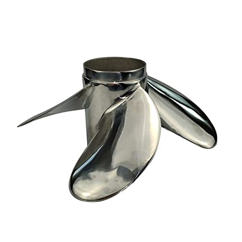 CAPTAIN Propeller 11.6x12 - Stainless Steel 4-Blade Boat Propeller for Mercury Outboard Engines 25-75HP (13 Tooth Spline) - Perfect for Fishing, Boating & Water Sports