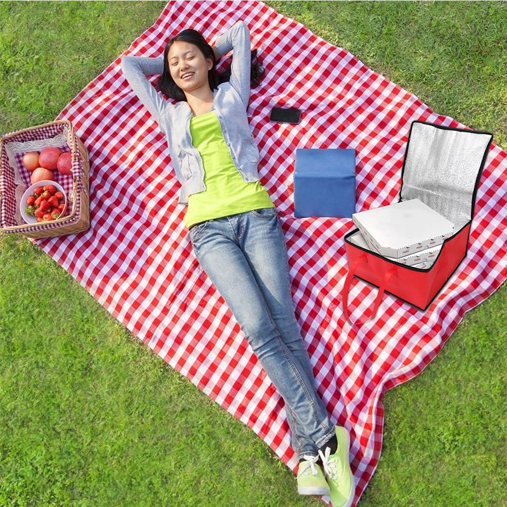 Kichvoe Insulated Food Bag - Thermal Pizza & Grocery Tote Cooler for Hot & Cold Meals - Perfect for Catering, Seafood, Cakes & Outdoor Picnics
