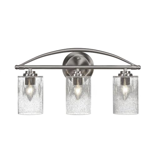Toltec Lighting 2403-BN-300 Marquise 3-Light Bathroom Vanity Bar with 4