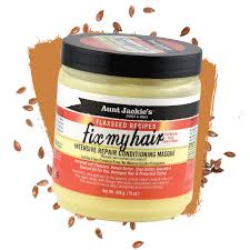 Aunt Jackie's Curls & Coils Flaxseed Recipes Intensive Repair Hair Conditioning Masque - 15 oz Deep Moisturizing Treatment for Curly & Coily Hair - Perfect for Damaged Hair Repair & Hydration at Home