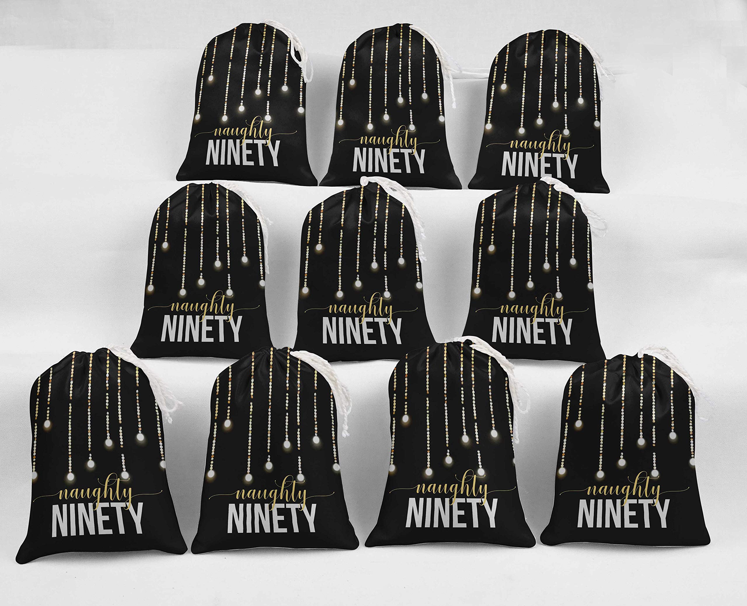 Custom Black Number Birthday Party Favor Bags - 15-Piece Set for Party Supplies, Souvenirs & Gift Bags | Perfect for Birthdays, Baby Showers & Special Events