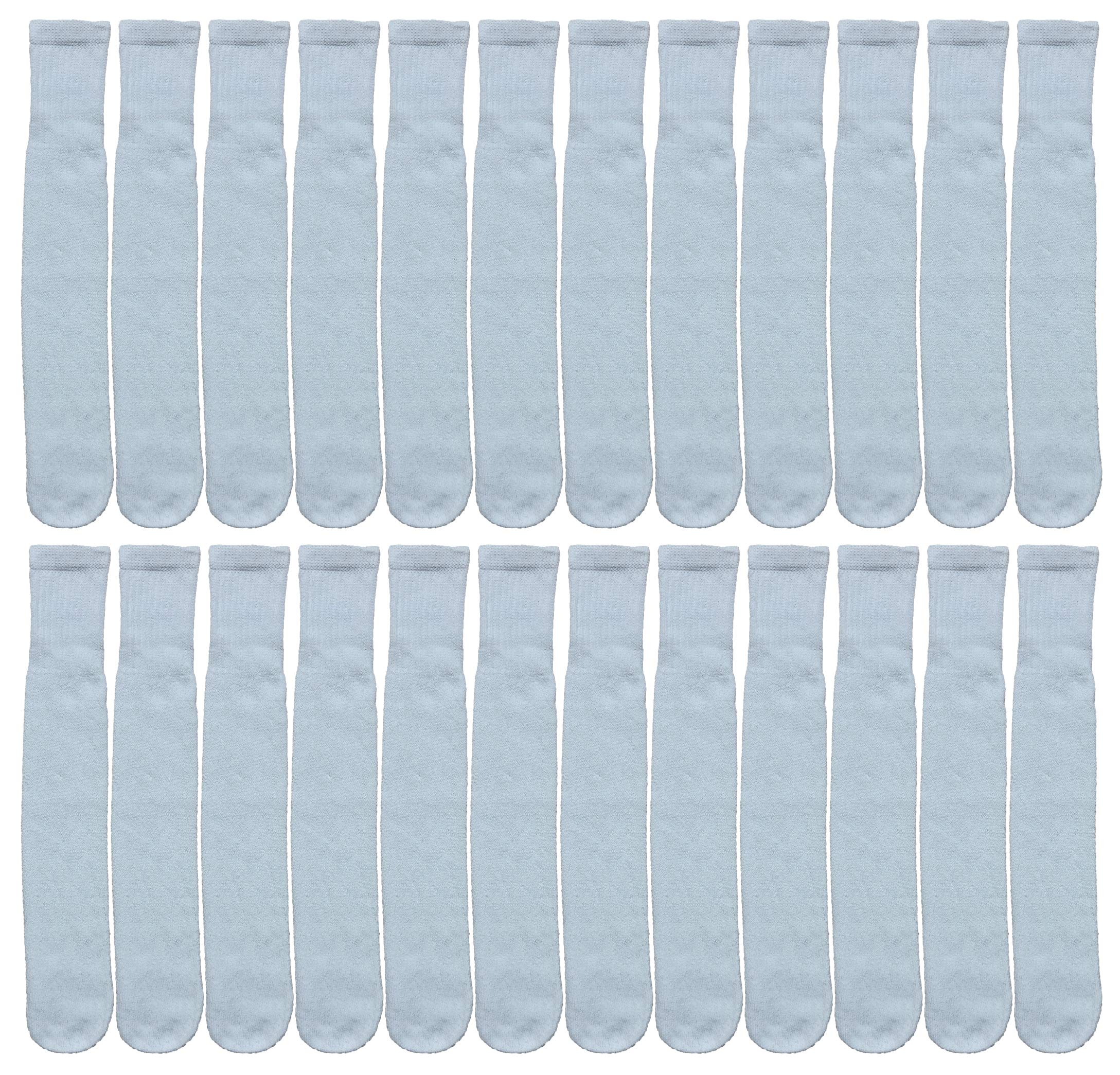 Yacht & Smith Big and Tall Men's Athletic Cotton Tube Socks - 12-Pack Bulk Wholesale Referee Socks for Sports, Work & Casual Wear - King Size Breathable Comfort Socks by SOCKS’NBULK