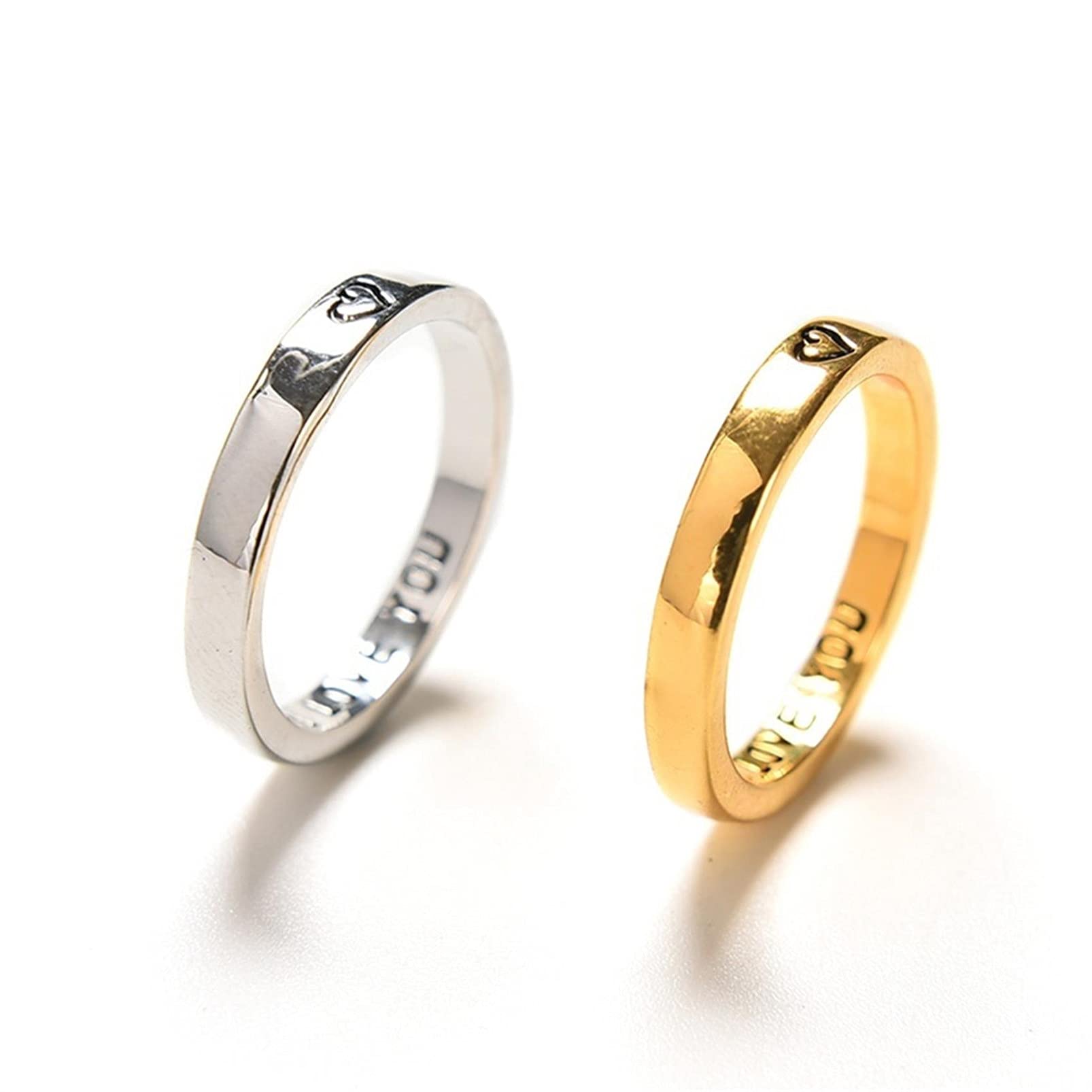 I Love You Matching Couple Rings - Endless Love Wedding & Engagement Promise Rings for Bridal Jewelry - Perfect for Anniversaries, Proposals & Romantic Gifts