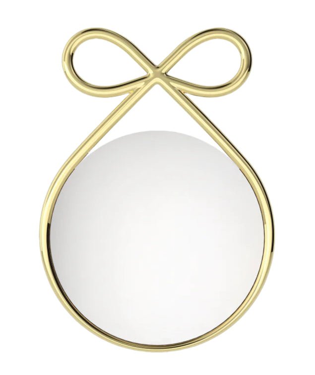 Qeeboo Ribbon Mirror - Elegant Metal Finish Wall Decor for Living Room, Bedroom & Entryway