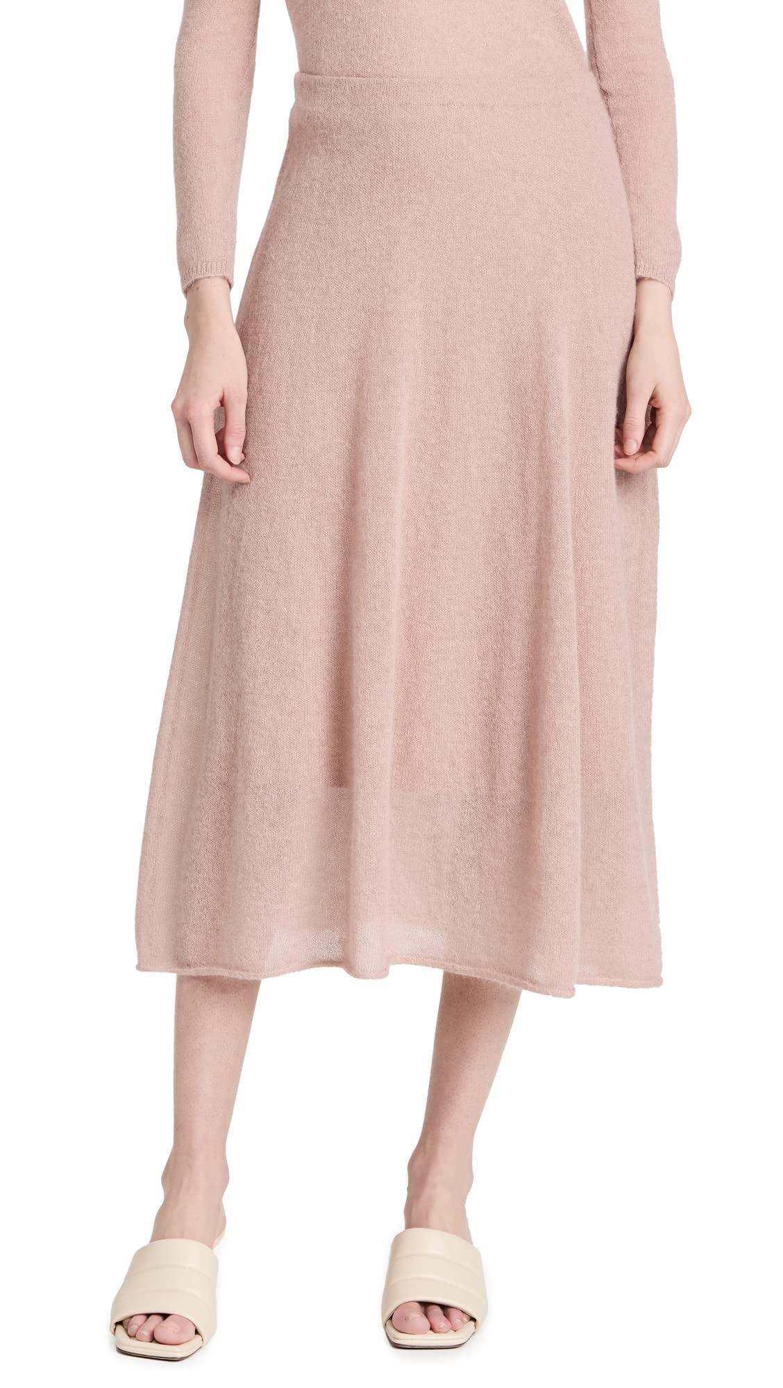 Vince Women's Brushed Swing Skirt - Soft & Flowy Midi Skirt for Casual & Office Wear | Perfect for Work, Dates & Everyday Outfits