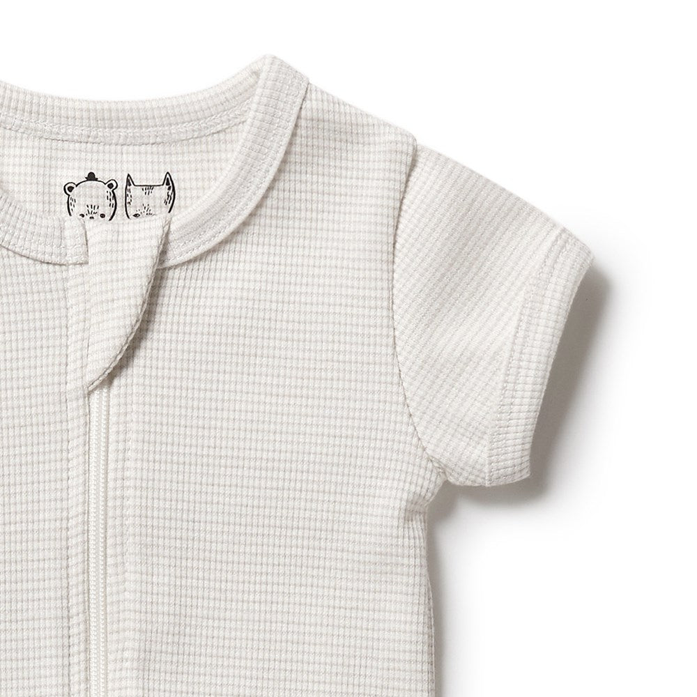 Organic Cotton Striped Rib Zipsuit for Babies - Soft & Comfortable One-Piece Outfit for Newborns, Infants & Toddlers | Perfect for Playtime, Naptime & Everyday Wear