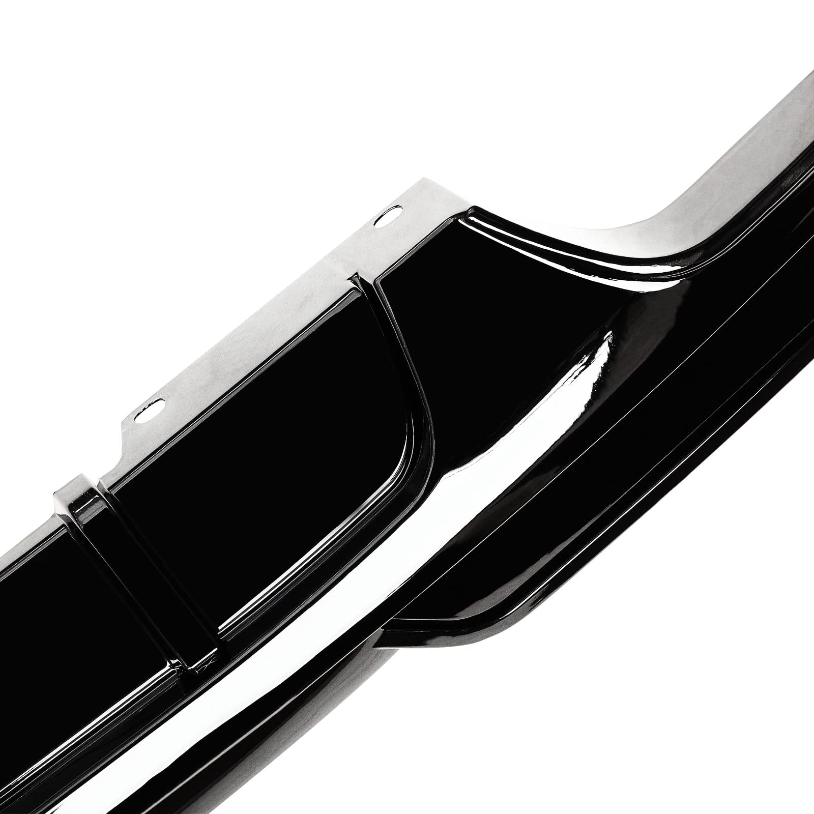 NINTE Rear Diffuser for 2011-2016 BMW 5-Series F10 520i 528i 535i 550i - MP Style Gloss Black Rear Bumper Lip with Dual Exhaust Cutouts - Perfect for Car Upgrades & Performance Enhancement