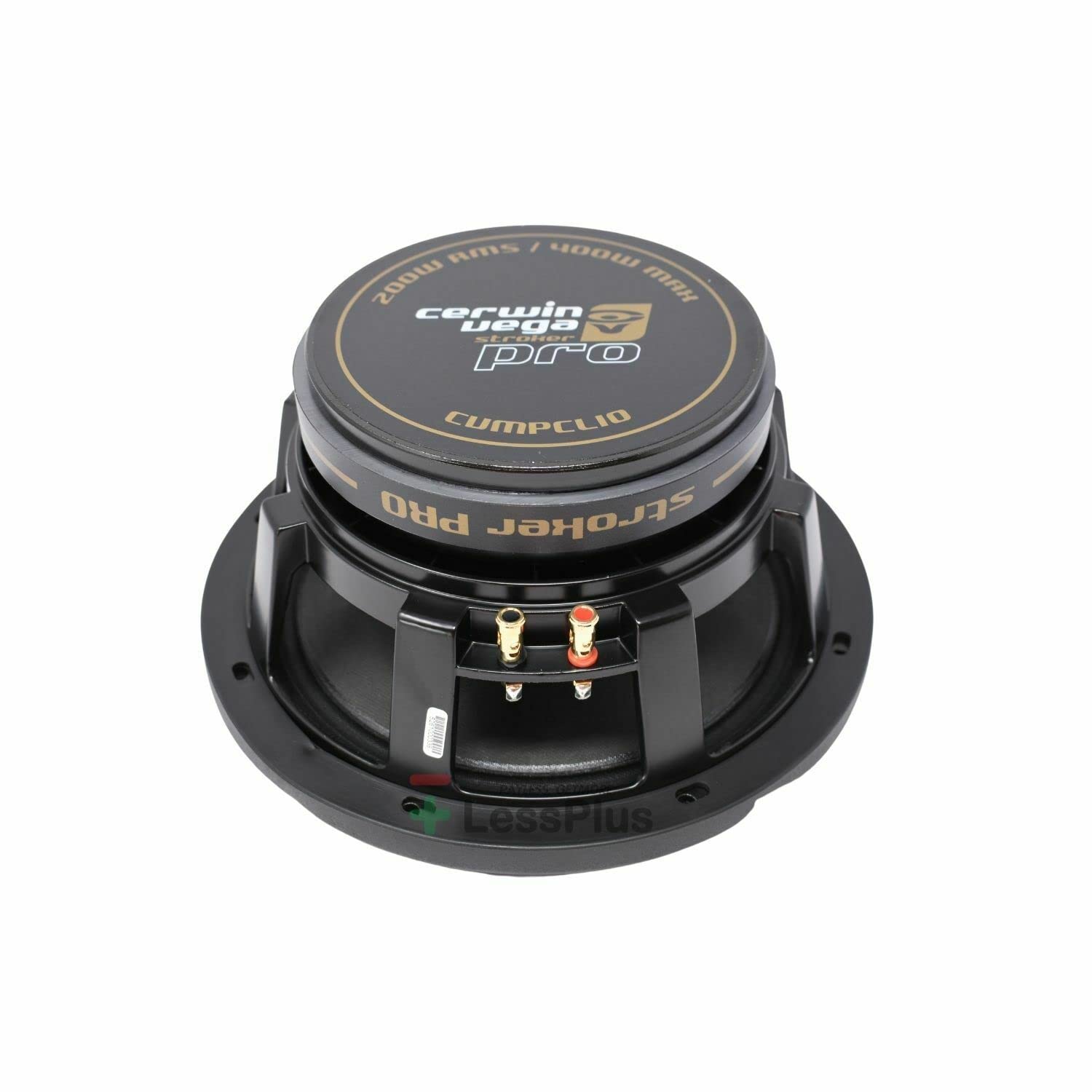 Cerwin Vega CVMPCL10 10-Inch 500W Full-Range Midrange Gold Speakers - Stroker Pro Series for Car Audio, Home Theater & Live Performances