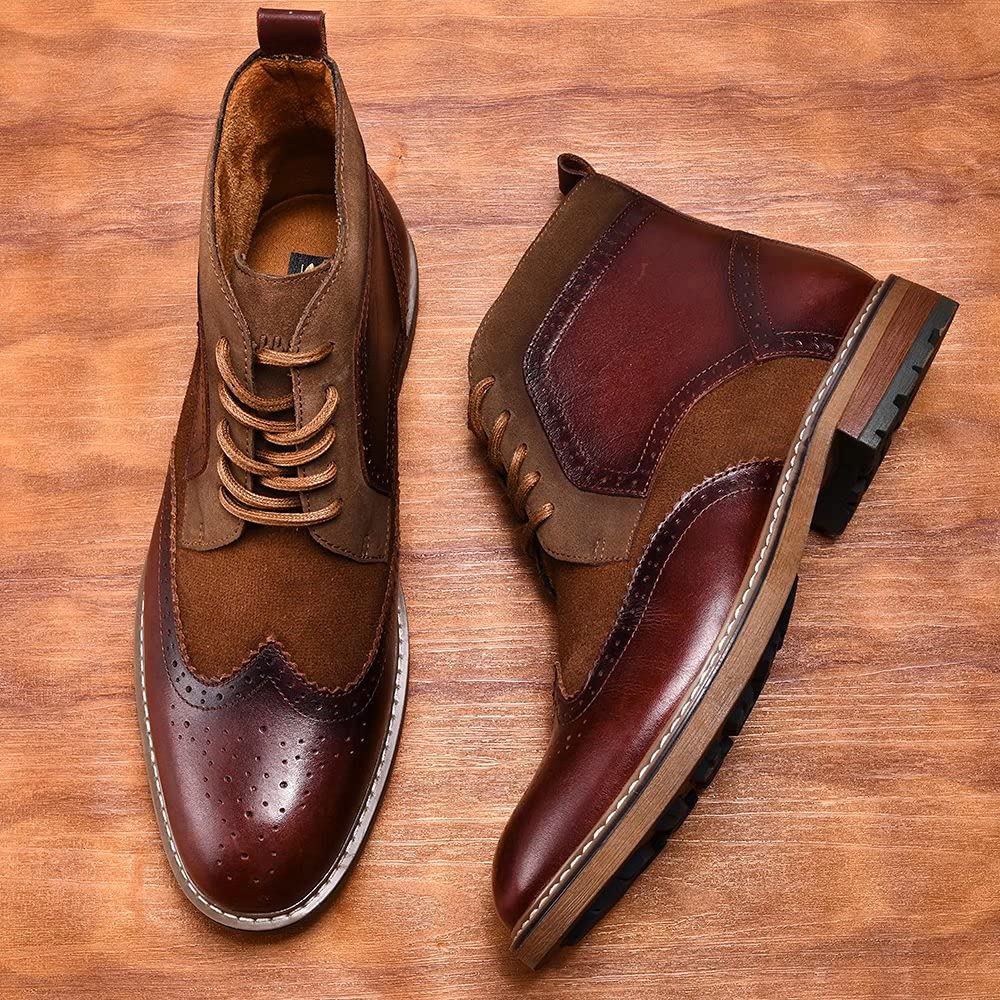 Arkbird Men's Chelsea Ankle Boots - Genuine Leather Oxford Dress Shoes for Casual & Formal Wear - Perfect for Office, Wedding & Everyday Outfits
