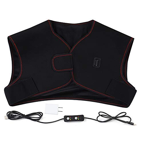 USB Electric Heating Pad for Shoulder & Neck Pain Relief - 100-240V US Plug - Portable Warm Therapy Cushion for Back, Shoulder, and Muscle Relaxation at Home, Office, or Travel