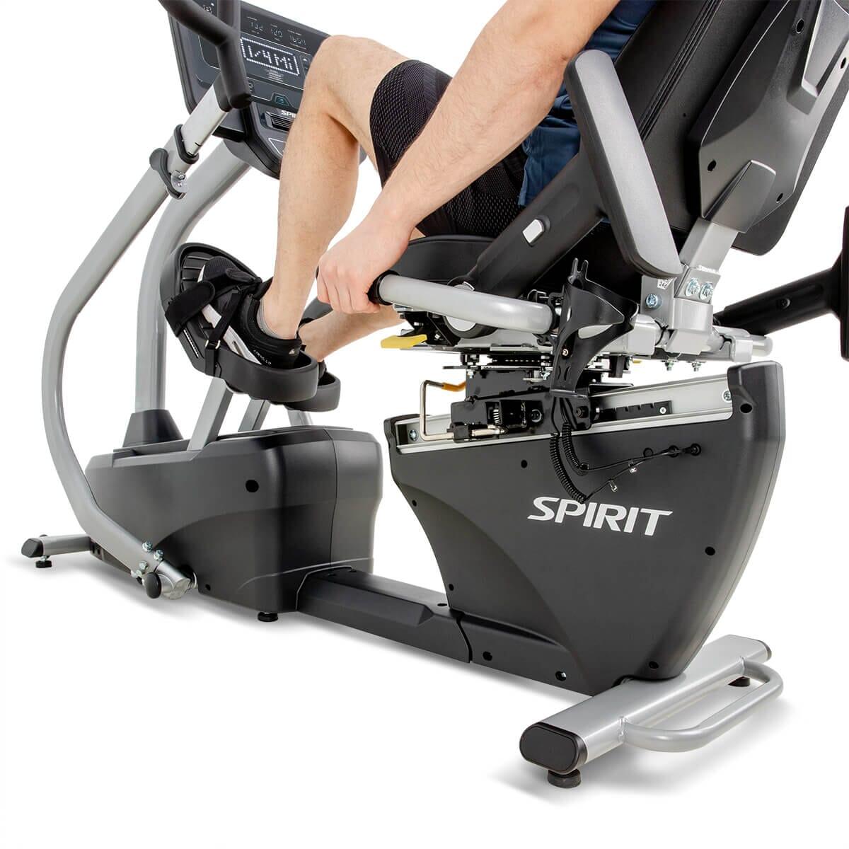 Spirit Fitness CRS800S Recumbent Stepper Exercise Bike - Low Impact Cardio Machine for Home Gym, Seniors & Physical Therapy - Compact Seated Workout Equipment for Small Spaces