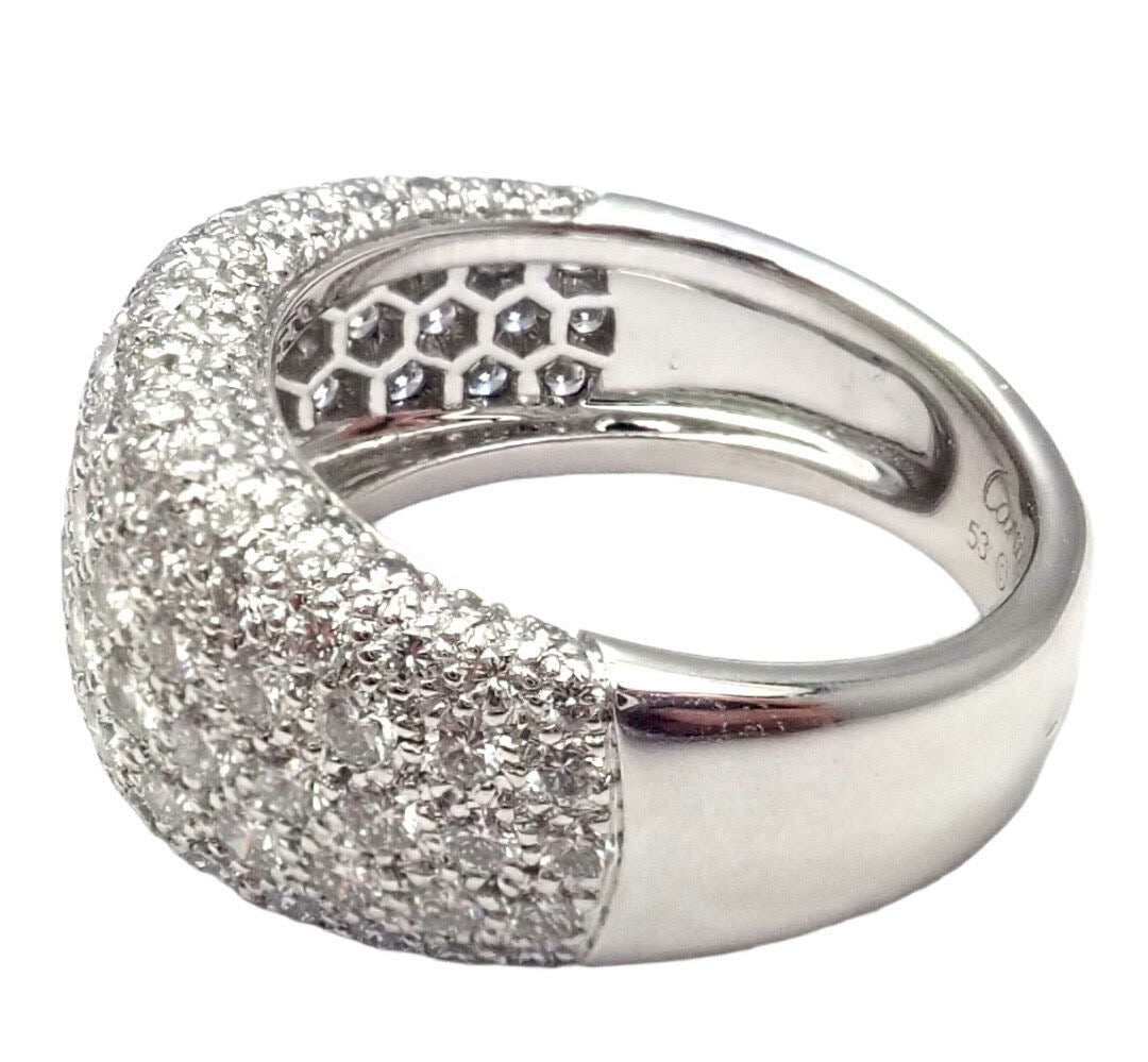Authentic Cartier 18K White Gold Diamond Wedding Band Ring for Women, Size 53 (US 6.25) - Perfect for Engagement, Anniversary Gifts & Special Occasions