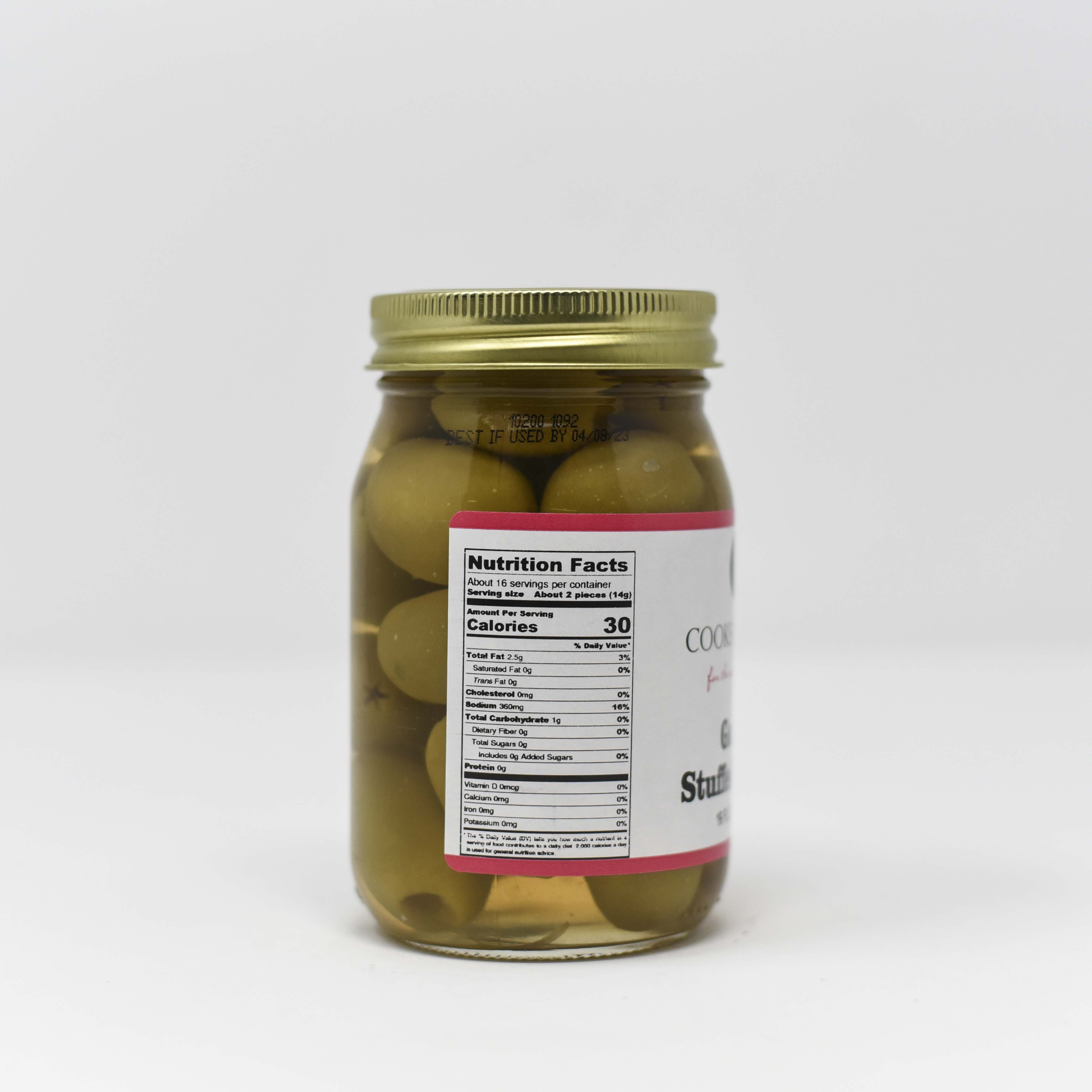 Premium Garlic Stuffed Olives - Gourmet Mediterranean Snack for Charcuterie Boards, Cocktails & Healthy Snacking