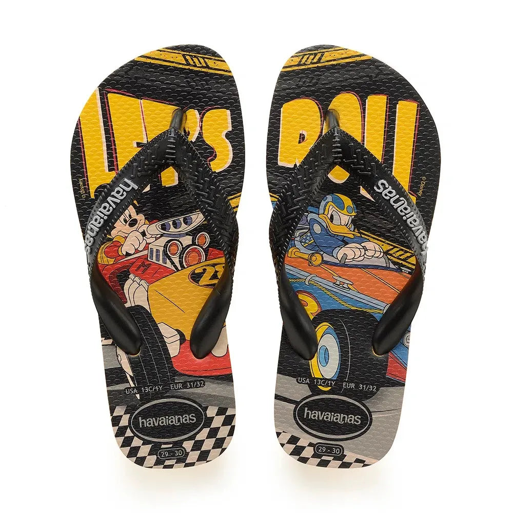 Havaianas Kids Flip Flops L51 Mickey Mouse Design - Comfortable & Durable Sandals for Boys & Girls - Perfect for Beach, Pool, and Summer Play
