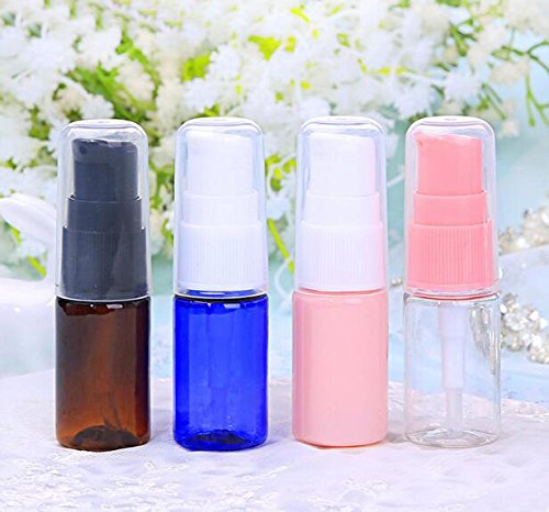 Erioctry 10ml Portable Refillable Pump Bottles (Pack of 6) - Empty Travel Containers for Cream, Shampoo, Lotion & Cosmetics | Leak-Proof Toiletry Bottles for Makeup, Skincare & Haircare On-The-Go