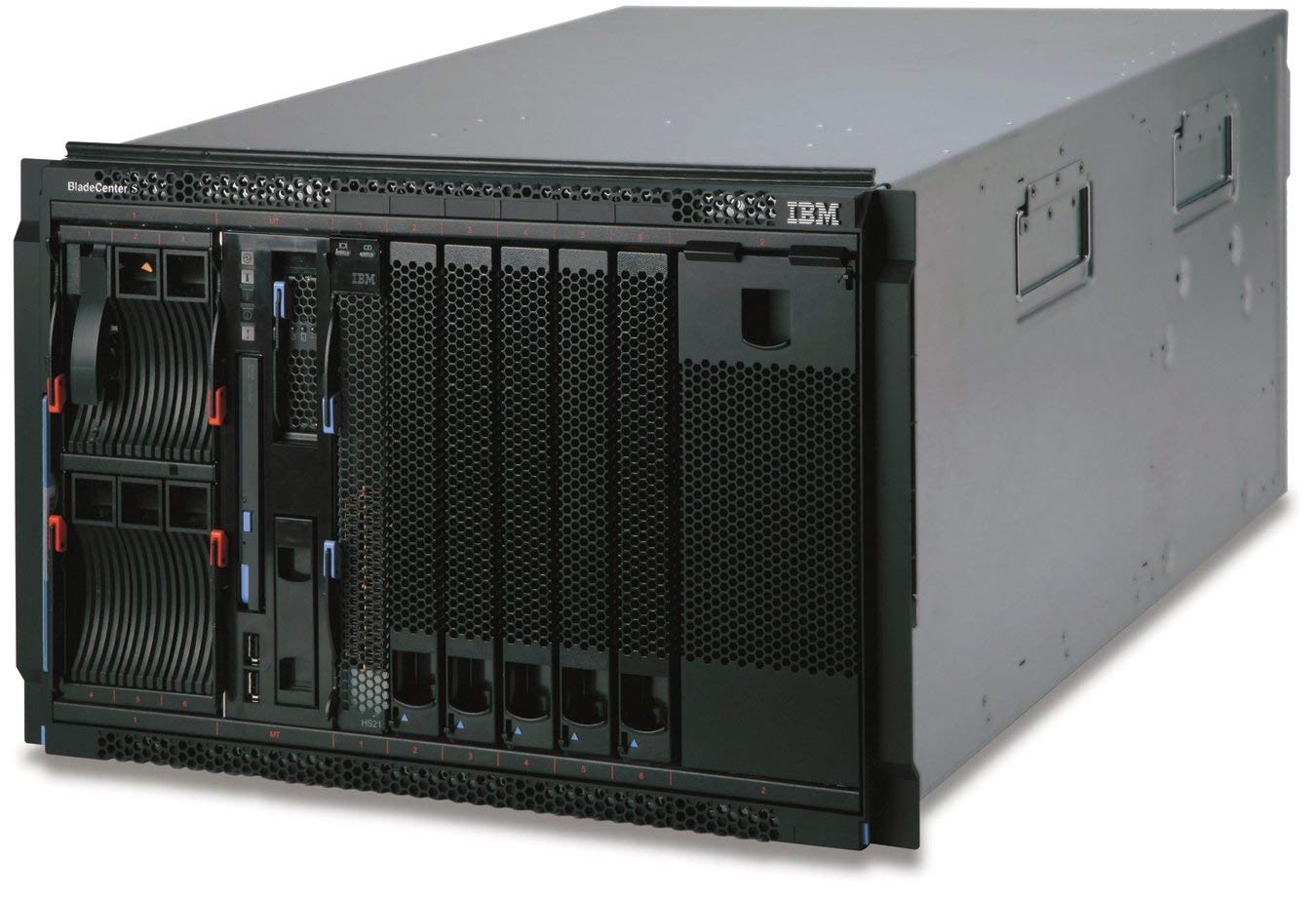 Refurbished IBM BladeCenter S 8886 7U Rack Server - SATA/SAS Hot-Swap Drives, Hot-Plug PSU, USB Ports, Stealth Black - Ideal for Data Centers & Enterprise IT Infrastructure