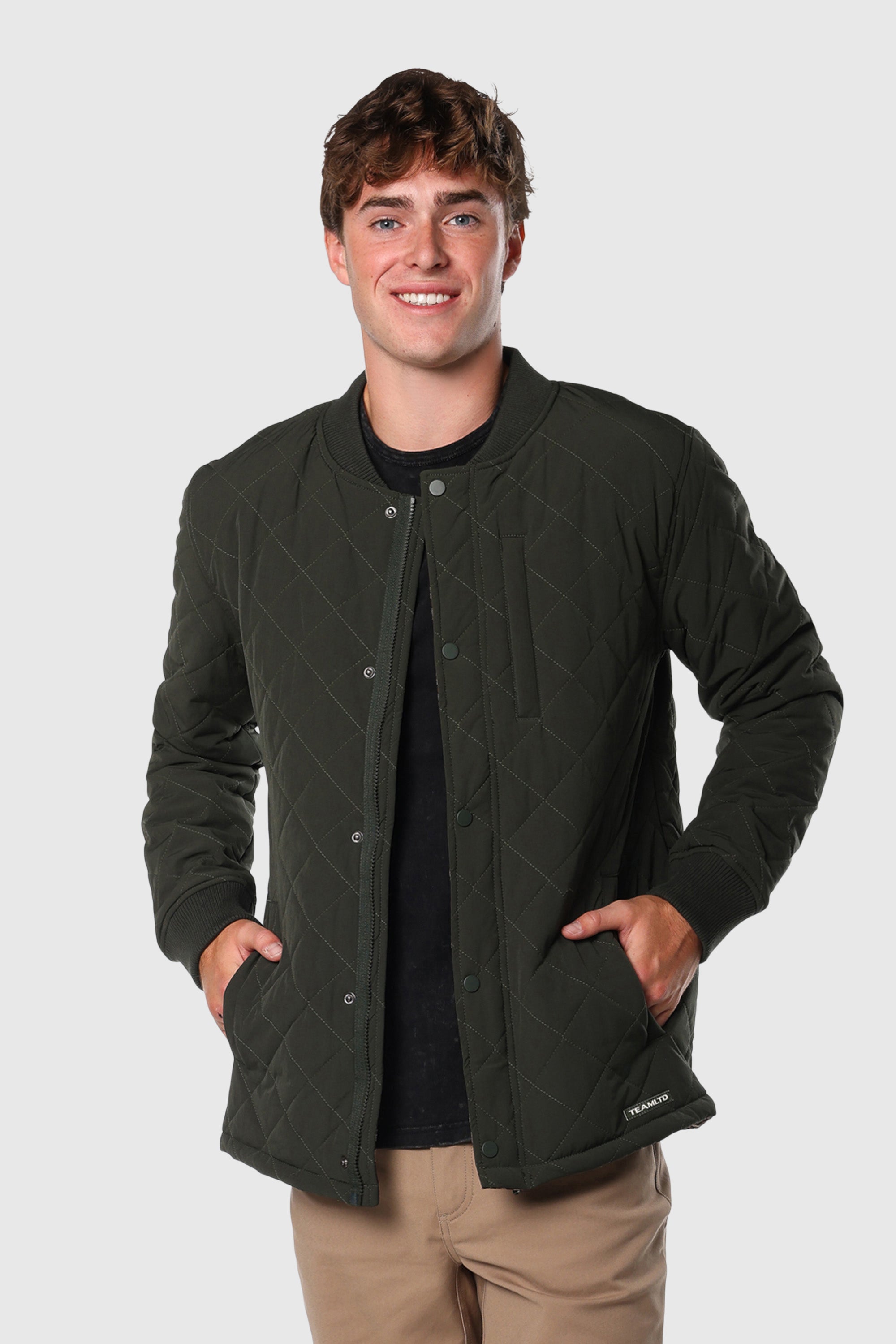 Quilted Bomber Jacket for Men & Women - Lightweight Puffer Coat with Warm Fleece Lining - Perfect for Fall, Winter & Outdoor Activities