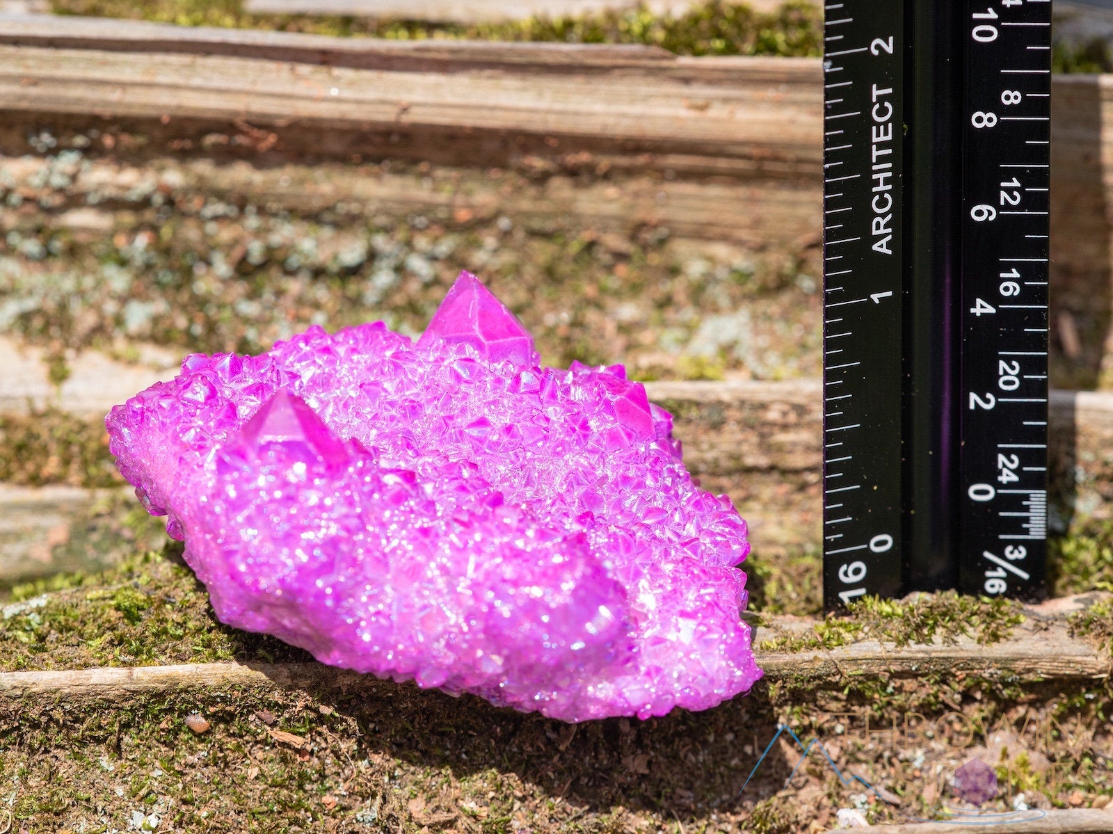 Natural Aura Quartz Crystal Cluster - Ruby Pink Rainbow Quartz for Healing, Meditation & Spiritual Growth | Metaphysical Decor, Home & Office Decoration (R0593)