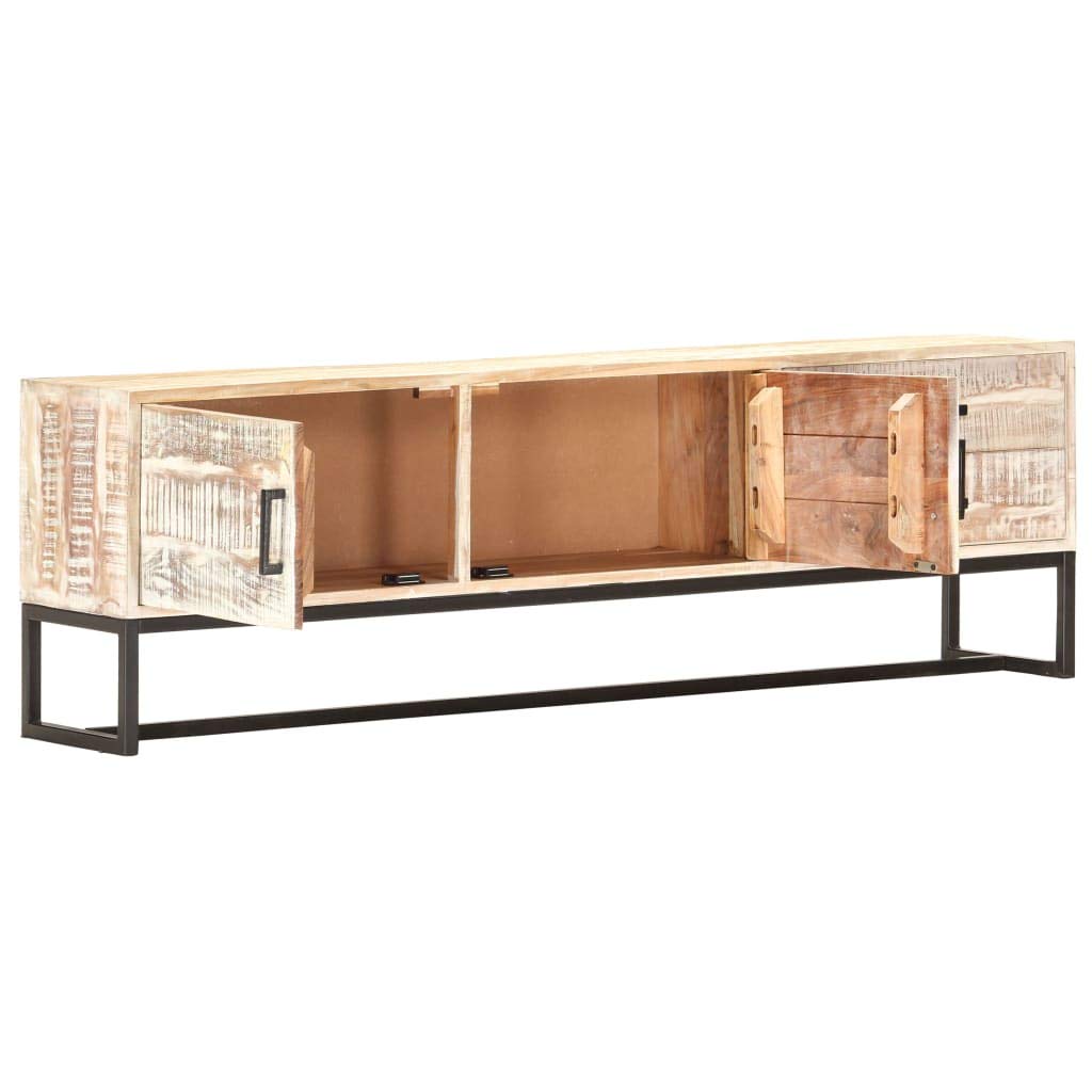 Rustic Acacia Wood TV Stand with Storage - 55.1
