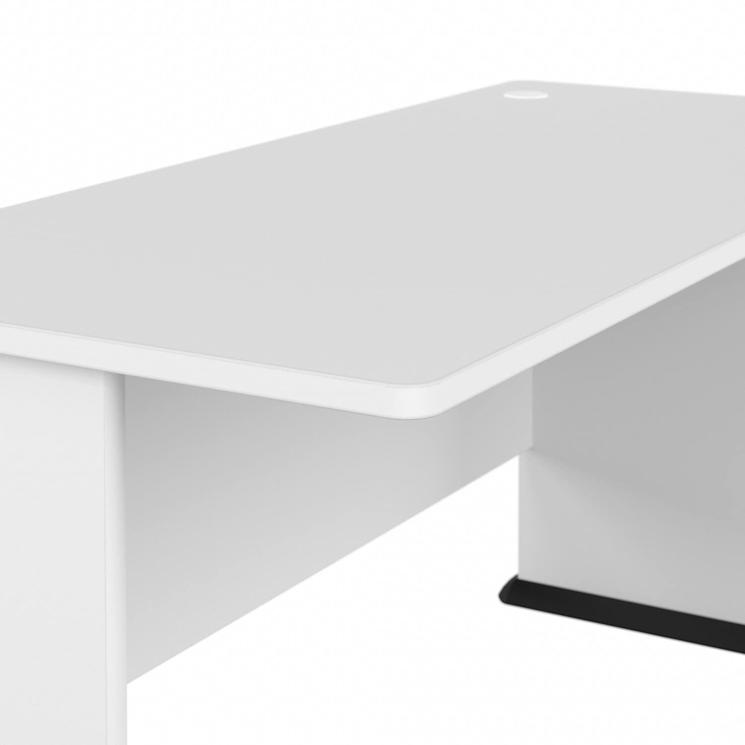 Bush Business Furniture Studio A 60W White Gaming Desk - Ergonomic Computer Desk for Home Office, Gaming Setup & Workspace