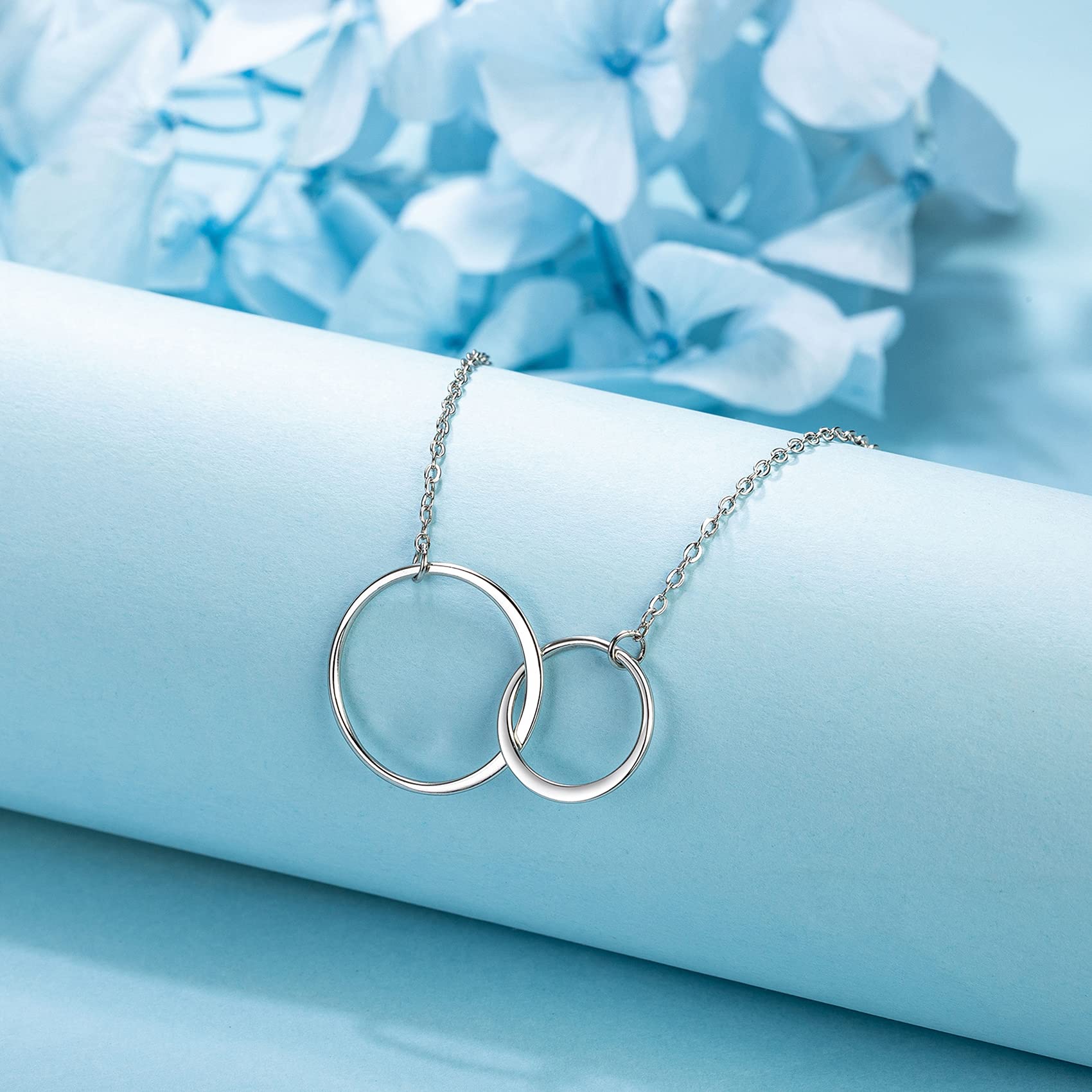 Sweet 15th Birthday Gifts for Girls - Sterling Silver 2 Ring Necklace | Perfect for Quinceañera, Sweet 16 & Special Teen Celebrations