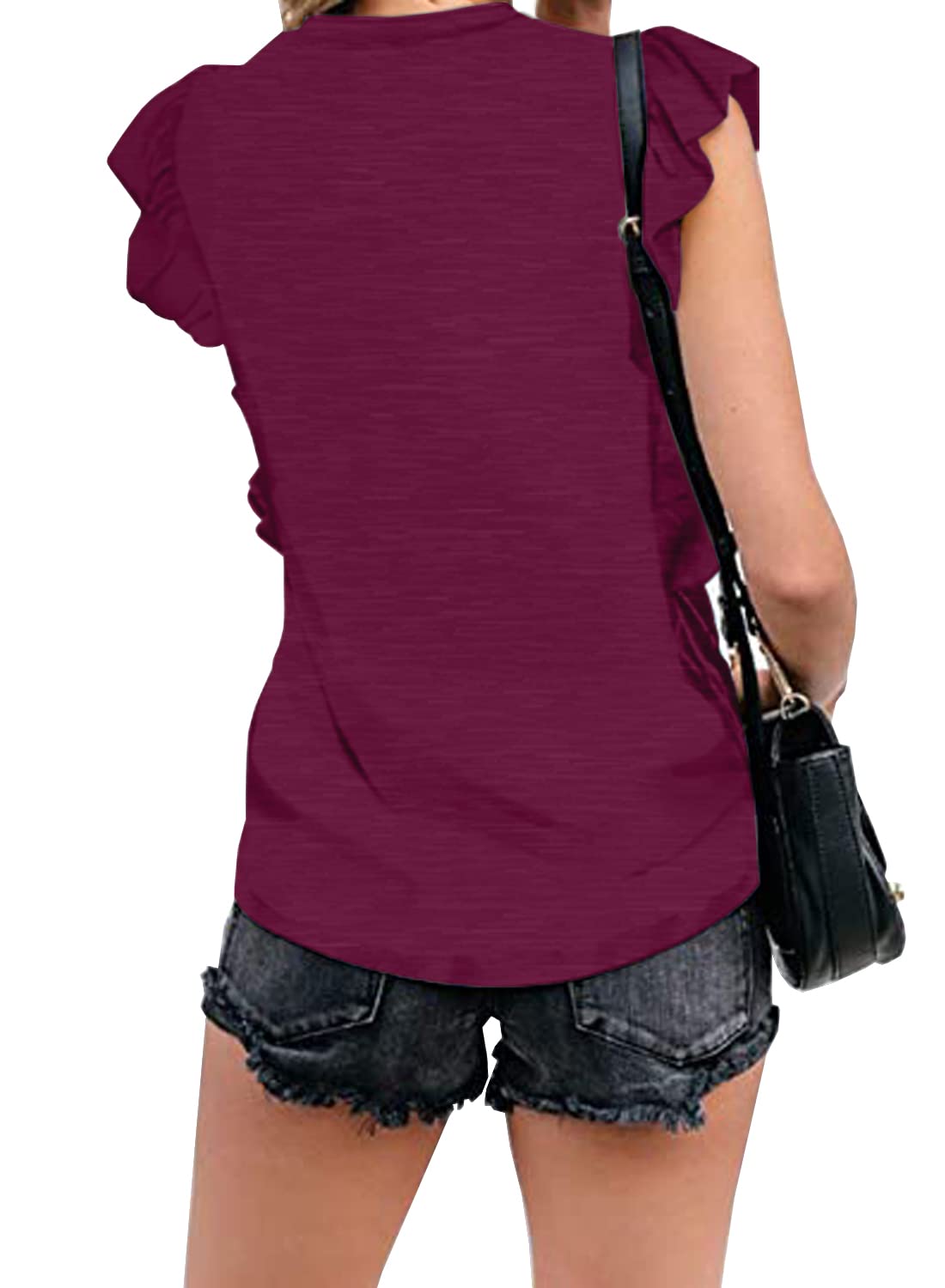 MIHOLL Women's Summer Sleeveless Tops - Casual Loose Ruffle Shirts & Tank Tops for Beach, Vacation & Everyday Wear | Breathable Comfort Fit