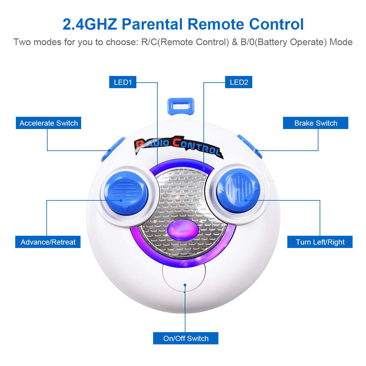 Costzon 6V Kids Ride On Car with Parental Remote Control & Foot Pedal - Battery Powered Toy Vehicle with LED Lights & MP3 Player - Red Ride On Car for Toddlers (Perfect for Indoor/Outdoor Play, Birthday Gifts & Preschool Learning)