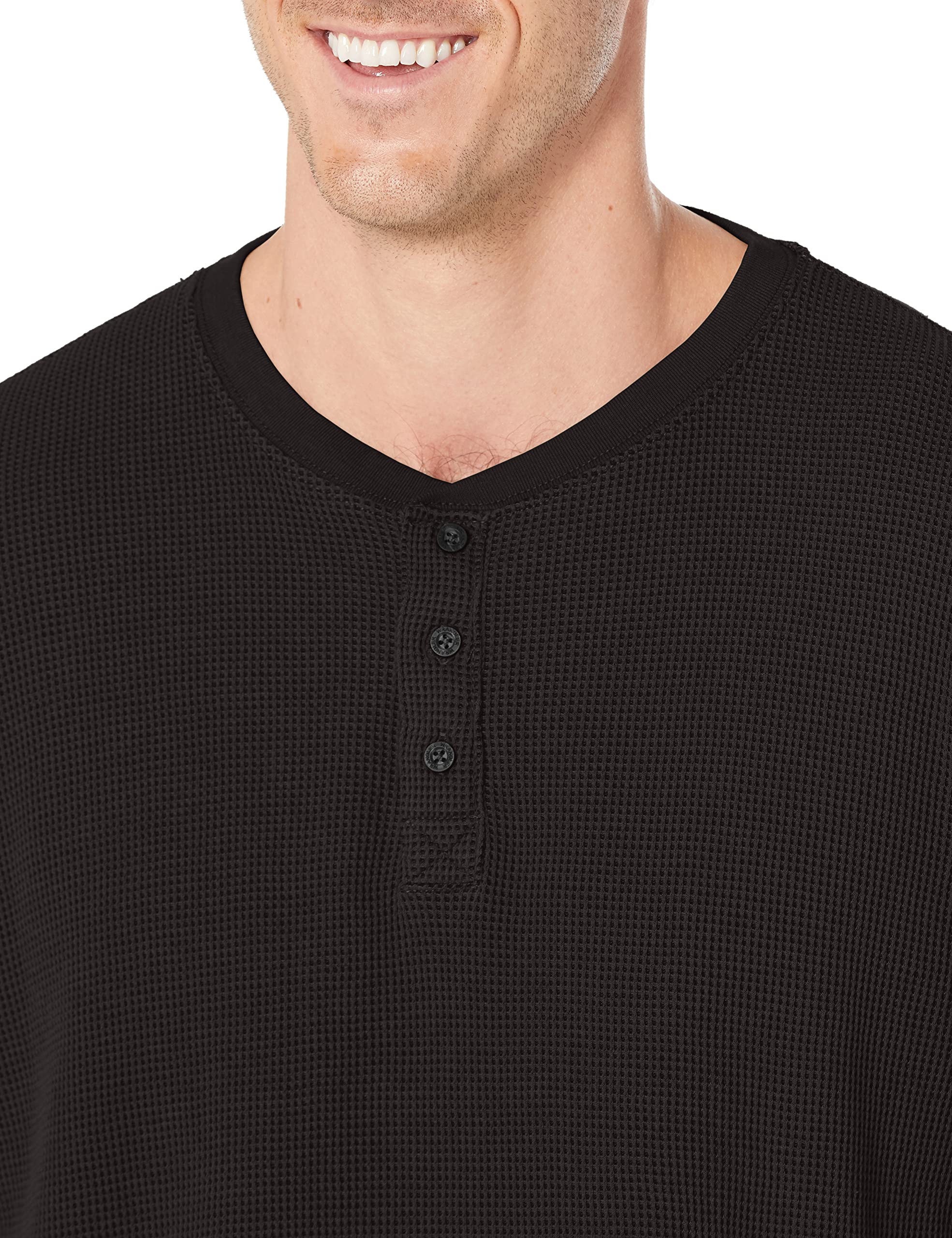 Wrangler Authentics Men's Long Sleeve Waffle Henley Shirt - Comfortable Thermal Knit Top for Casual Wear, Outdoor Activities & Layering in Cold Weather