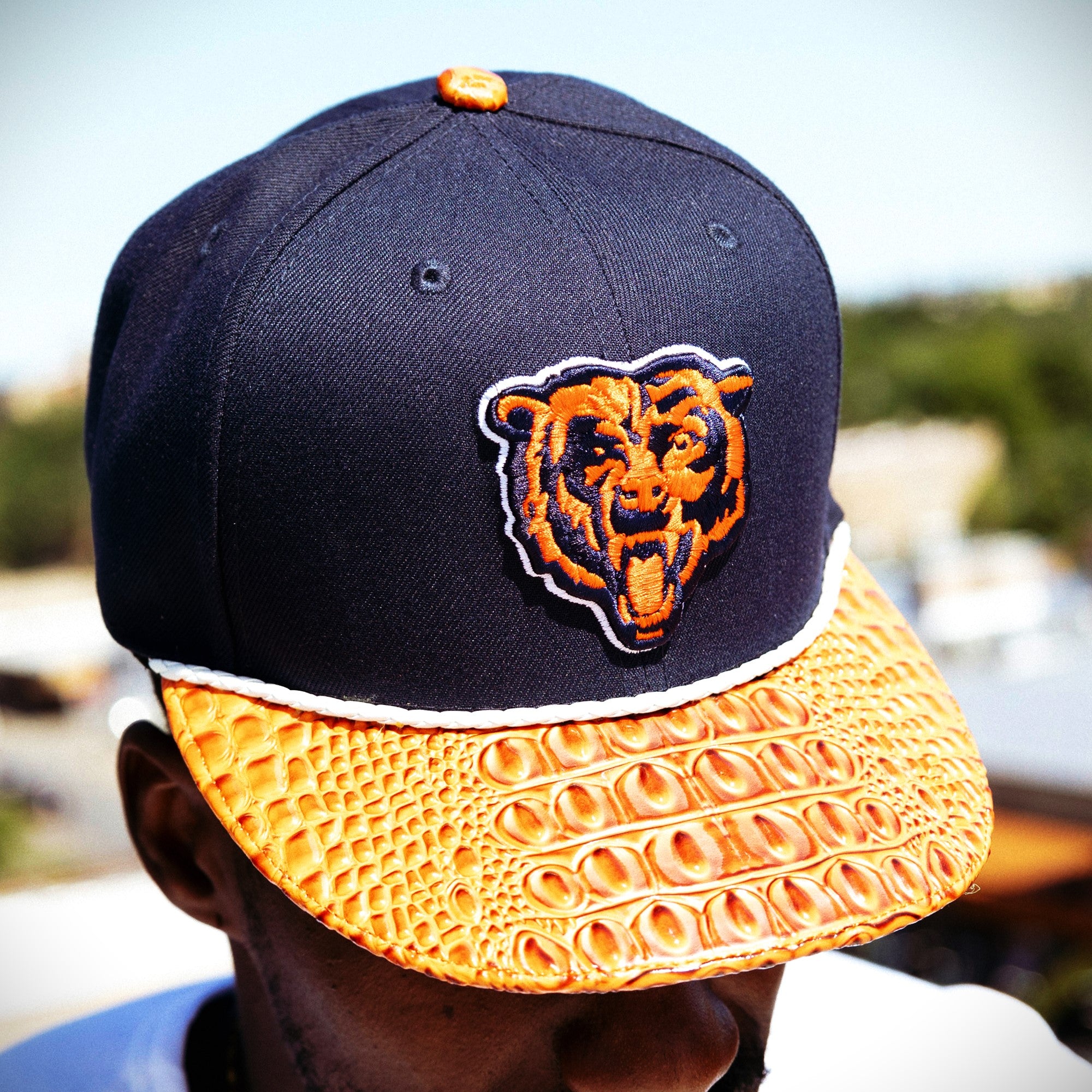 Breyer's Buck 50 Chicago Bears NFL Team Patent Leather Baseball Cap - Perfect for Football Games, Tailgating & Sports Fan Gifts