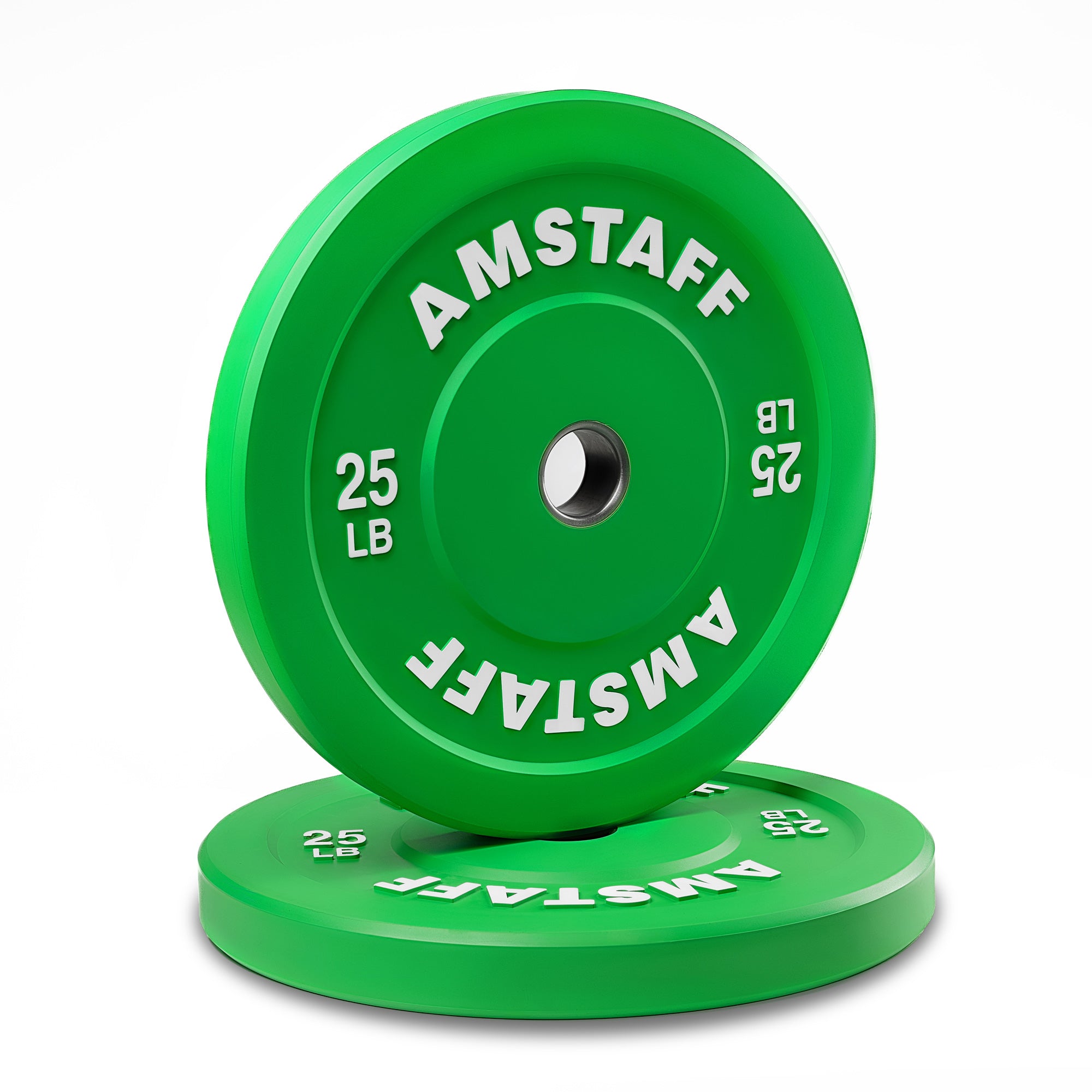 AmStaff Fitness Colored Bumper Plates - Olympic Weight Plates for CrossFit, Powerlifting & Home Gym Workouts - Durable Rubber Plates for Weight Training & Strength Exercises