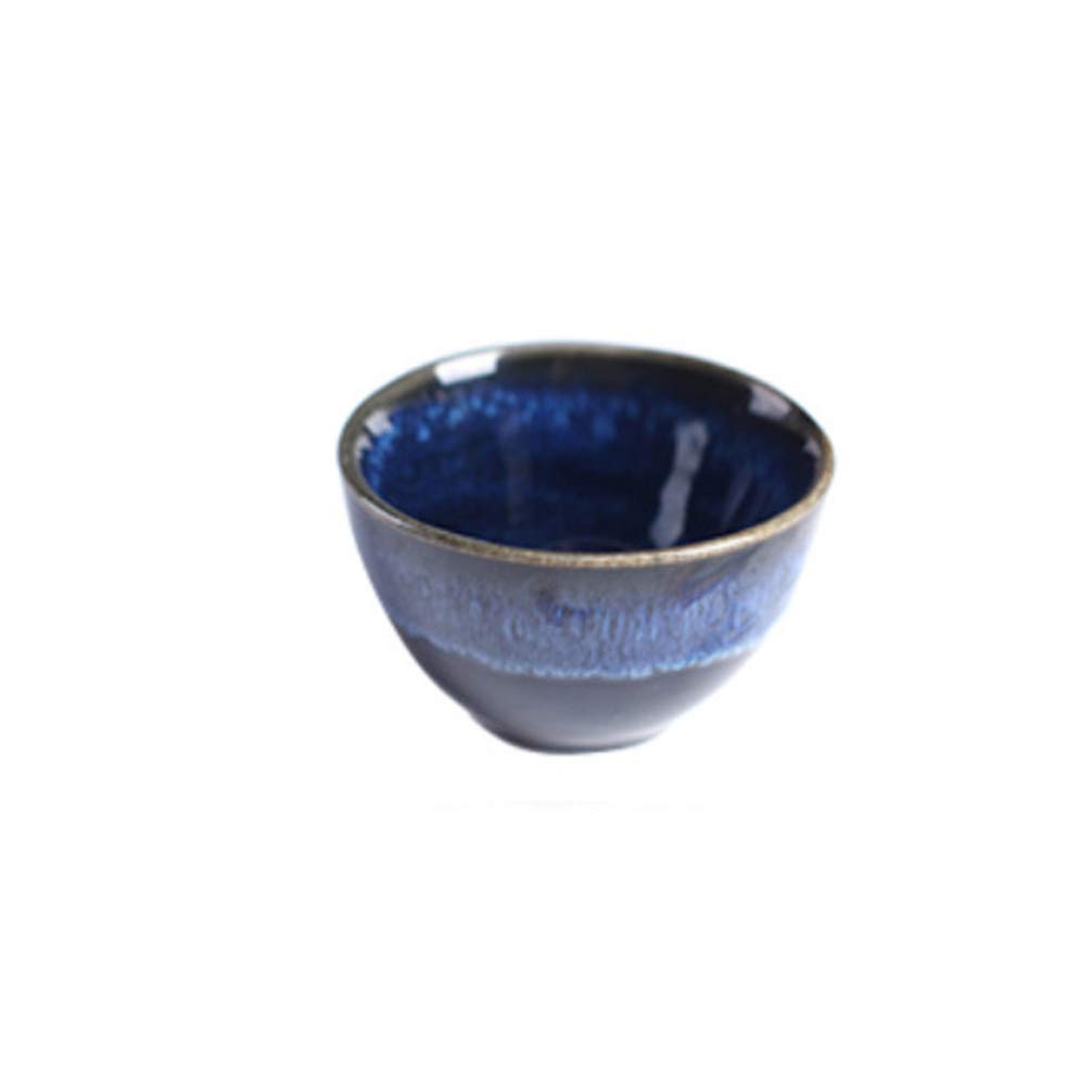 Premium Japanese Sake Set - 3pc Blue Porcelain Sake Cups for Cold Sake, Tea & Wine | Traditional Ceramic Drinking Cups for Japanese Rice Wine, Coffee & White Wine | Perfect for Home Dining, Gift Giving & Asian-Themed Parties