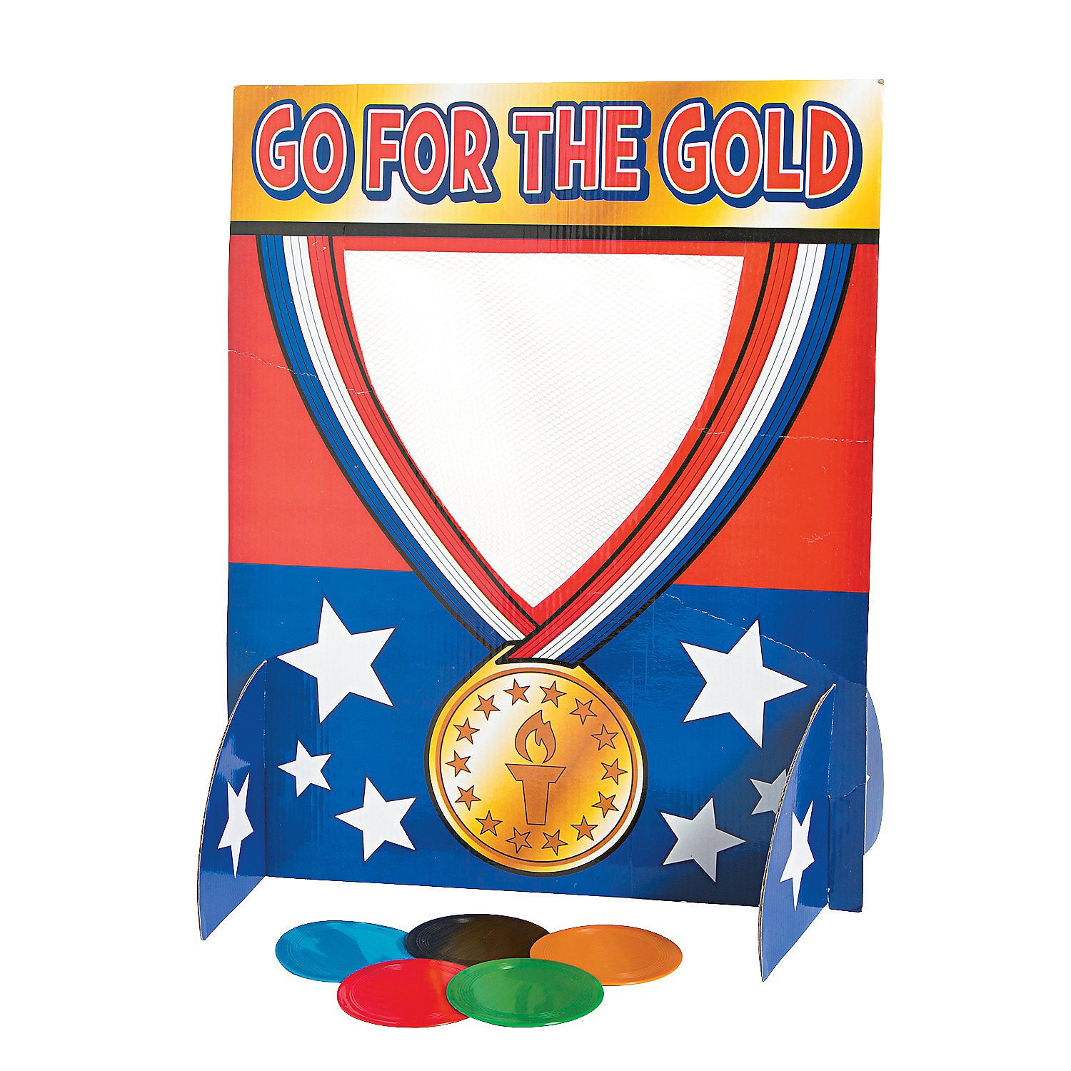 Fun Express International Disc Toss Game Set - 6 Piece Outdoor Carnival & Bingo Tossing Toys for Kids & Adults - Perfect for Backyard Parties, School Events, and Family Game Nights