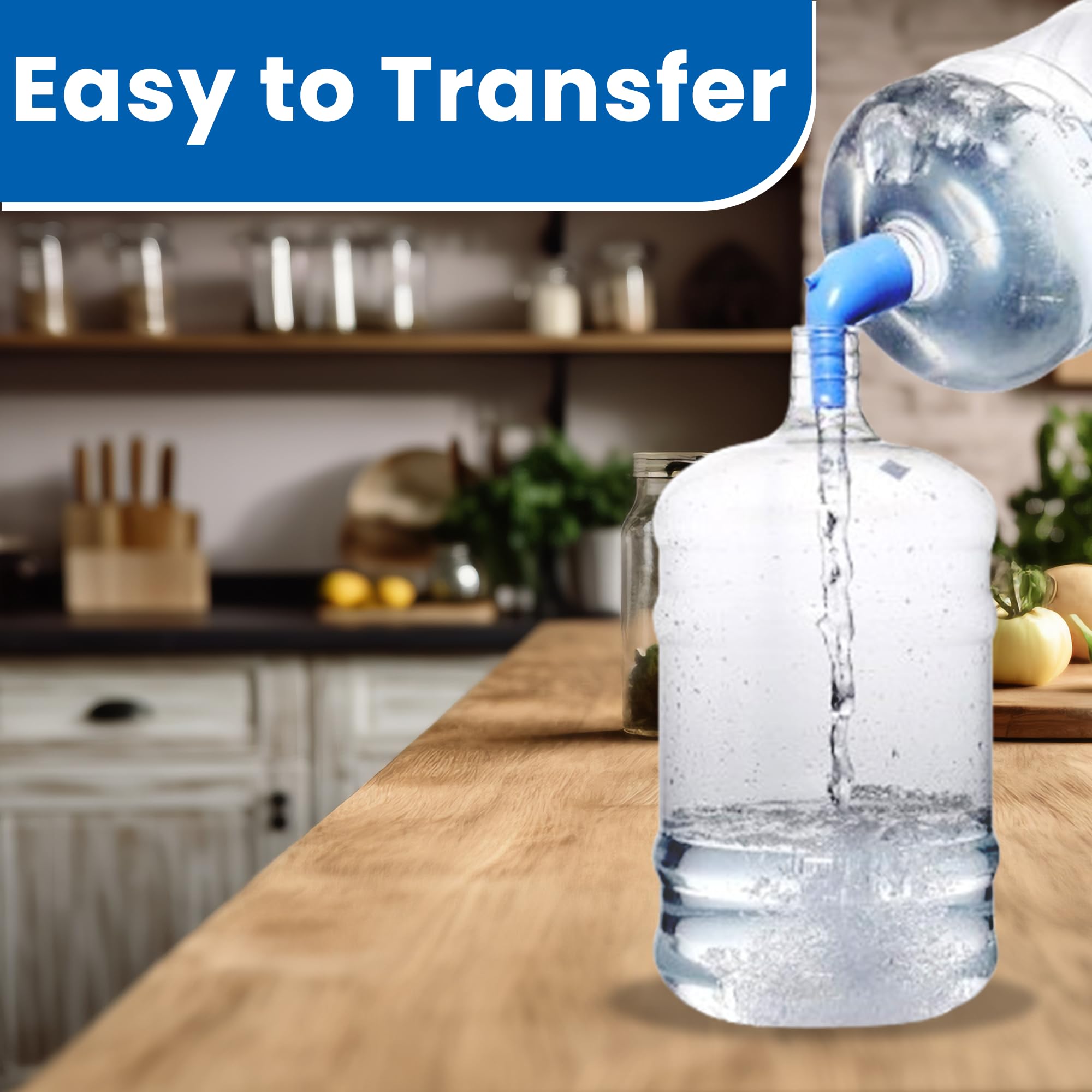 Blue Rain Smart Kitchen Funnel - Flexible Plastic Funnel for 20L Water Bottles & Small Containers | Durable, Easy-to-Use Kitchen Gadget for Cooking, Baking, and Liquid Transfer