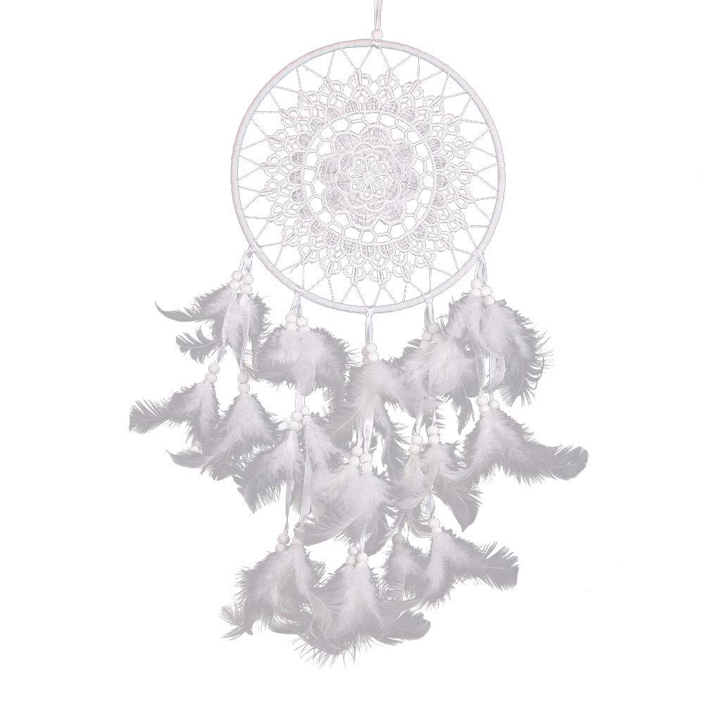 Feather Dream Catcher Wall Decor for Home & Room - Handmade Wind Chime for Memorial & Father's Day Gifts