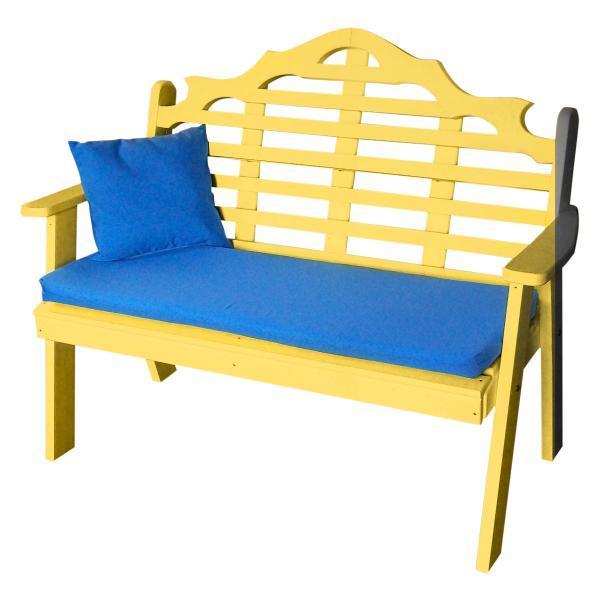 A & L Furniture Poly Marlboro Garden Bench - Outdoor Patio Seating for Garden, Backyard, and Porch - Durable Weather-Resistant Polyethylene Bench