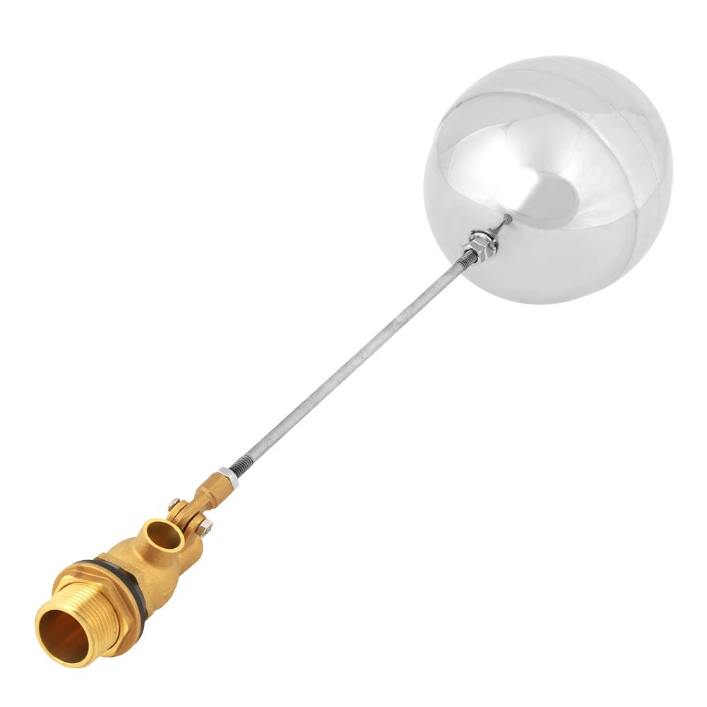 Adjustable Stainless Steel Water Float Valve Assembly for Water and Oil Tanks, Pools, and Irrigation Systems