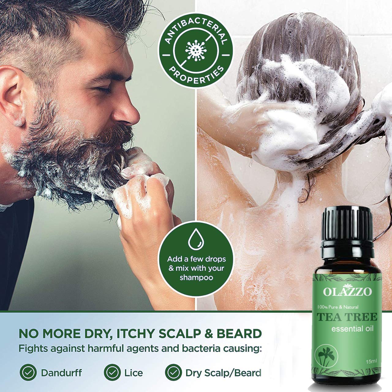 Pure Tea Tree Essential Oil for Skin, Hair & Nails - 100% Natural Steam Distilled Treatment for Acne, Dandruff & Healthy Toenails | 30ml Organic Oil for Face Care, Hair Growth & Foot Health