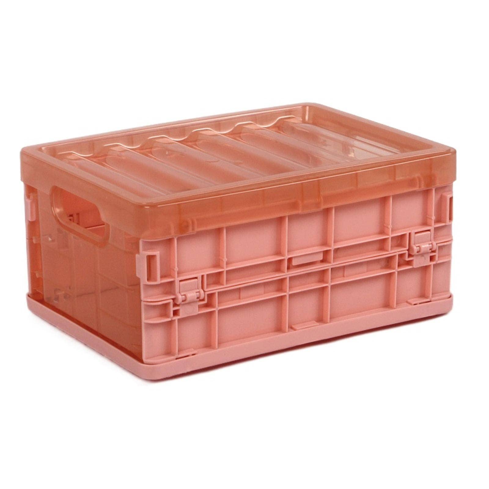 NA Folding Storage Box - Clear Plastic Organizer for Cosmetics, Toys, Clothes & Clutter - Under Bed Storage Solution | Space-Saving Home & Office Organization