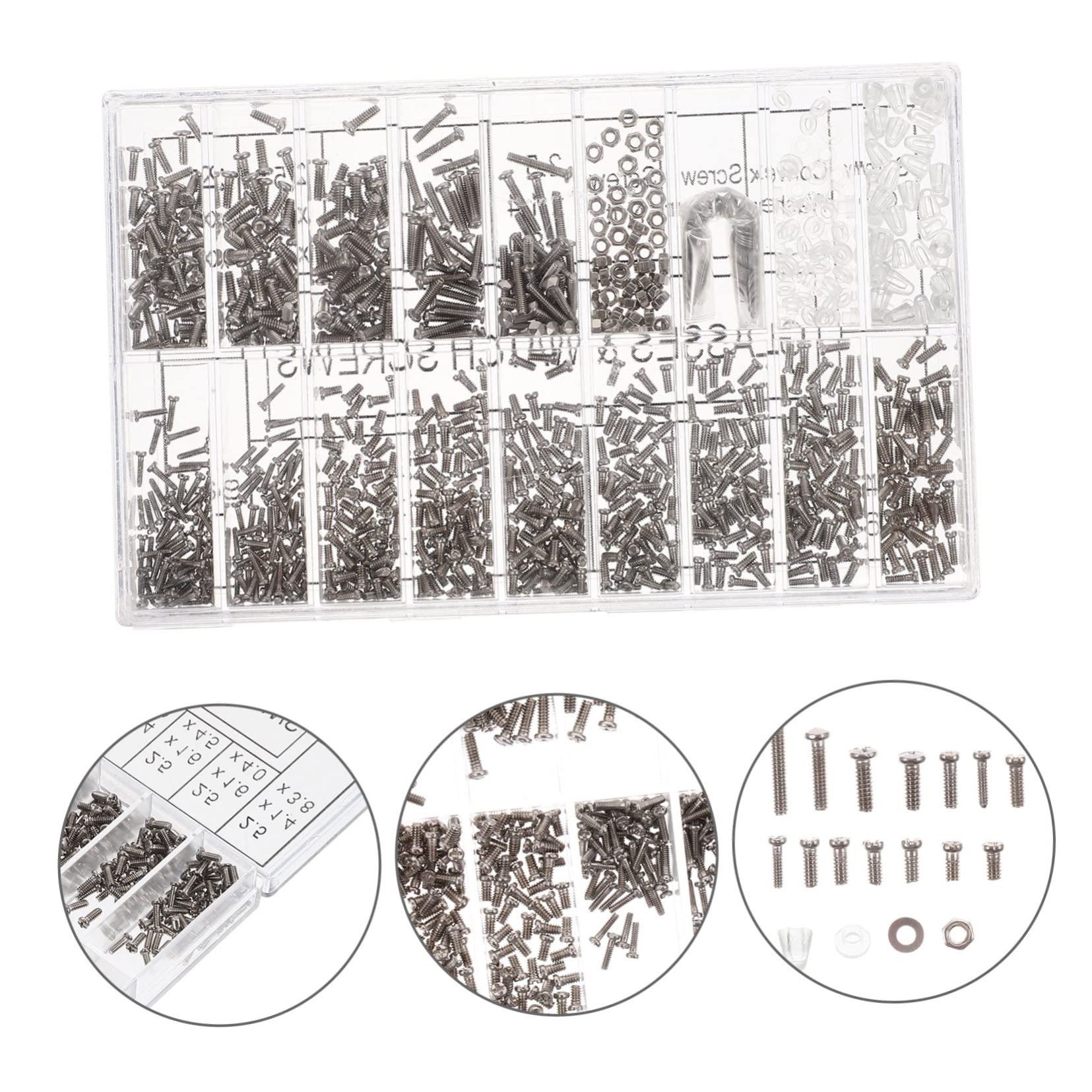 PartyKingdom Professional Glasses Repair Kit - 1 Set Glasses Screws, Nose Pads & Watch Components for Eyewear & Watch Repair | Durable Metal Accessories for Glasses Frames, Sunglasses & Smartwatches