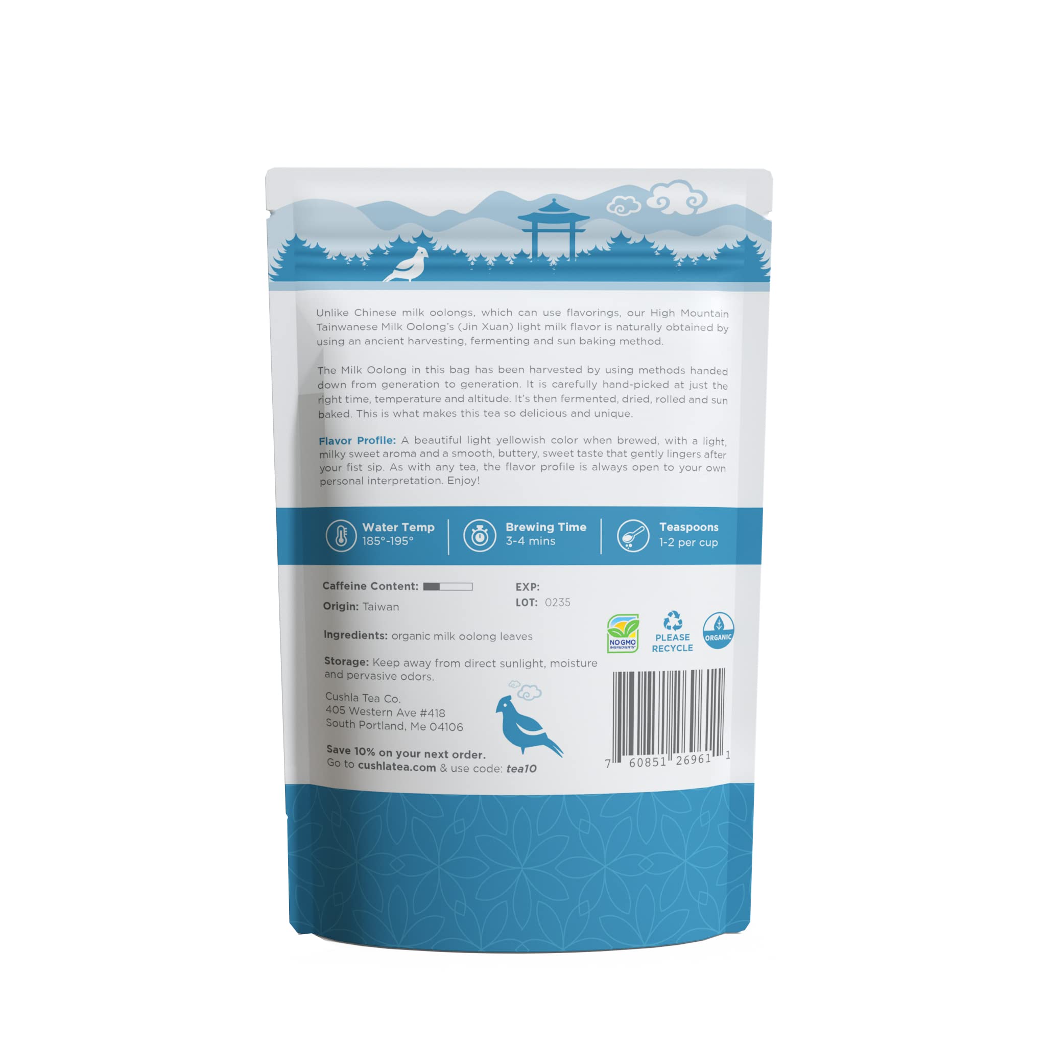Premium Taiwanese High Mountain Milk Oolong Tea - Jinxuan Loose Leaf Tea with Natural Creamy Flavor | Perfect for Relaxation, Afternoon Tea & Gift Giving