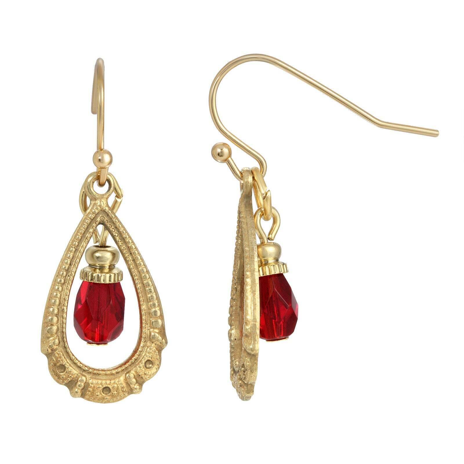 1928 Jewelry Elegant Vintage Teardrop Crystal Dangle Earrings for Women - Perfect for Weddings, Parties & Special Occasions
