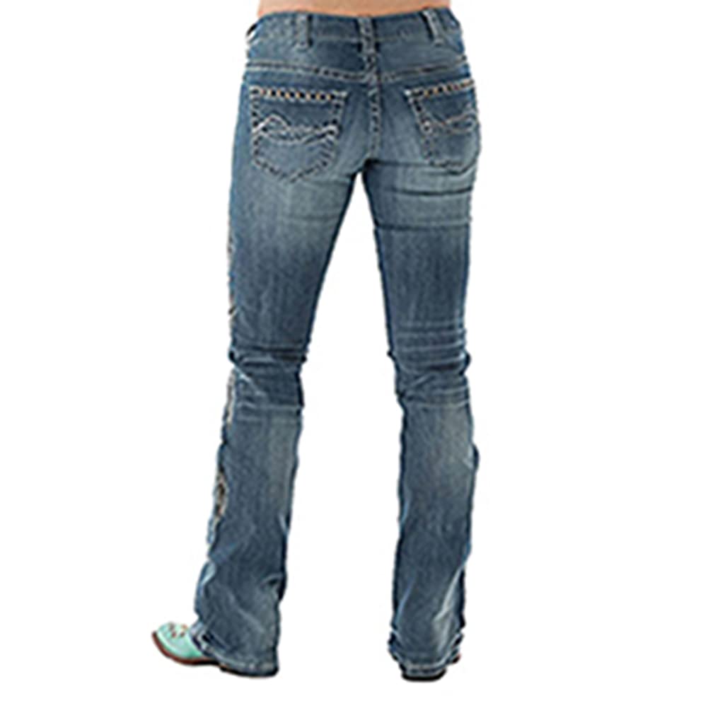 CFFVDIZ Women's Embroidered Bootcut Jeans - Stretchy Denim Pants for Casual & Work Wear | Perfect for Office, Date Night & Everyday Outfits